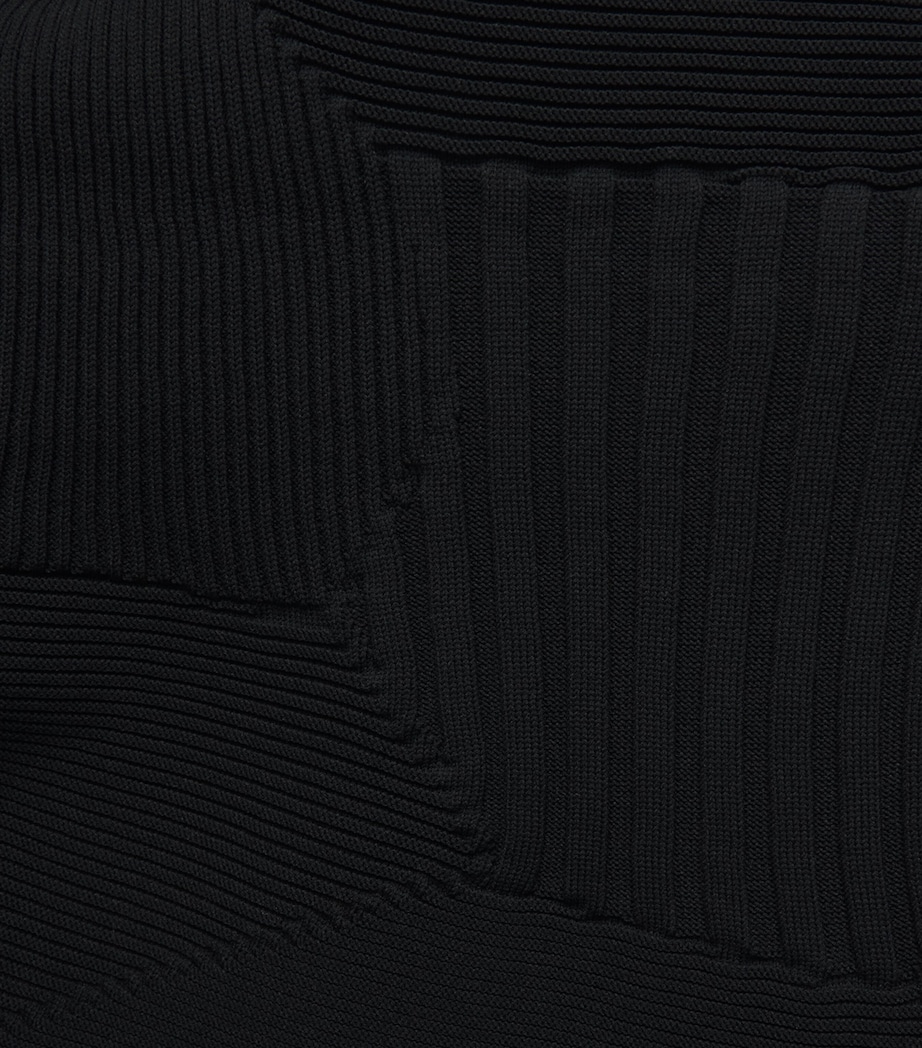 Issey Miyake Womens Kone Kone High-Neck Top Black Image 6