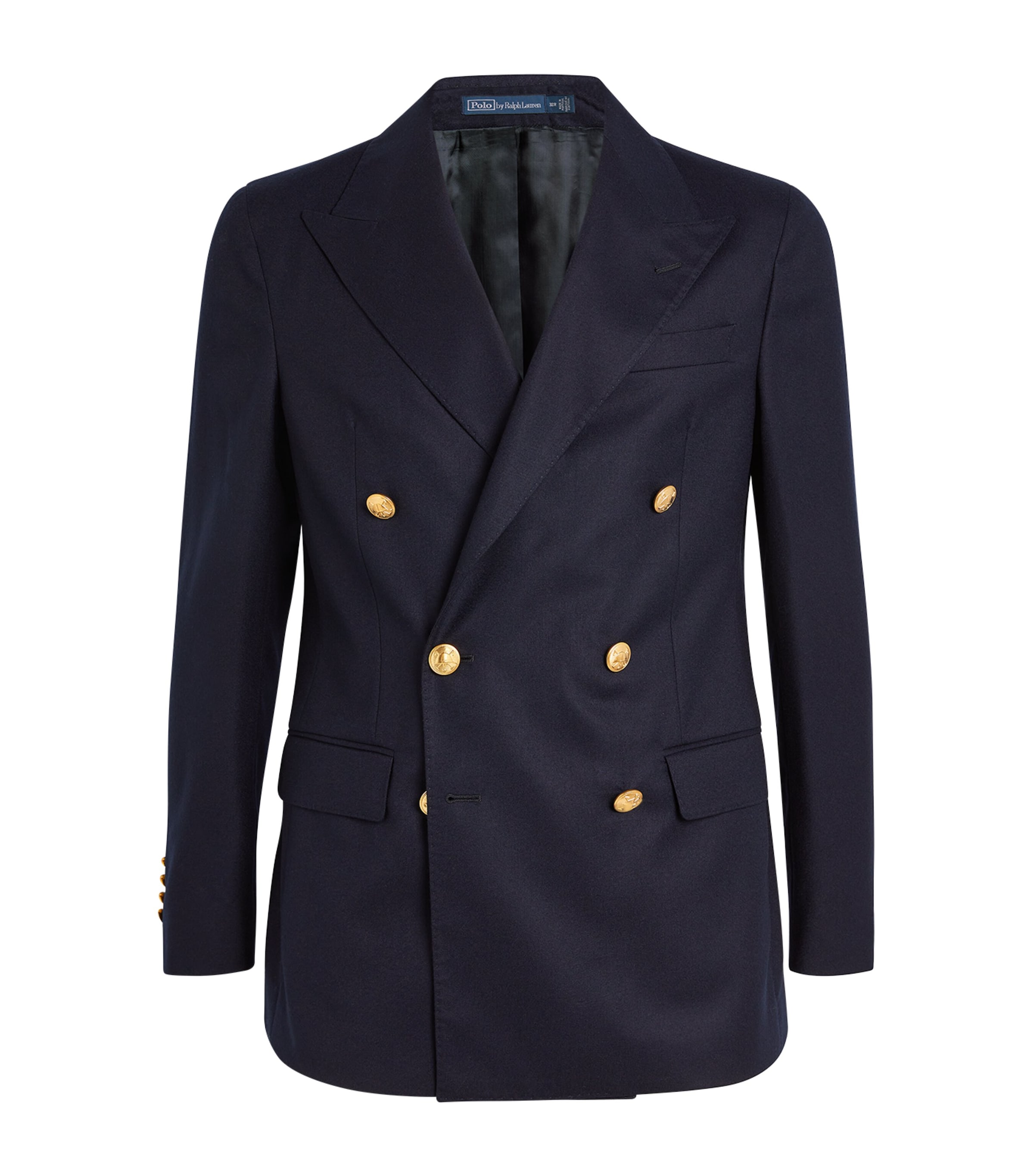 Polo Ralph Lauren Wool Double-breasted Blazer In Navy