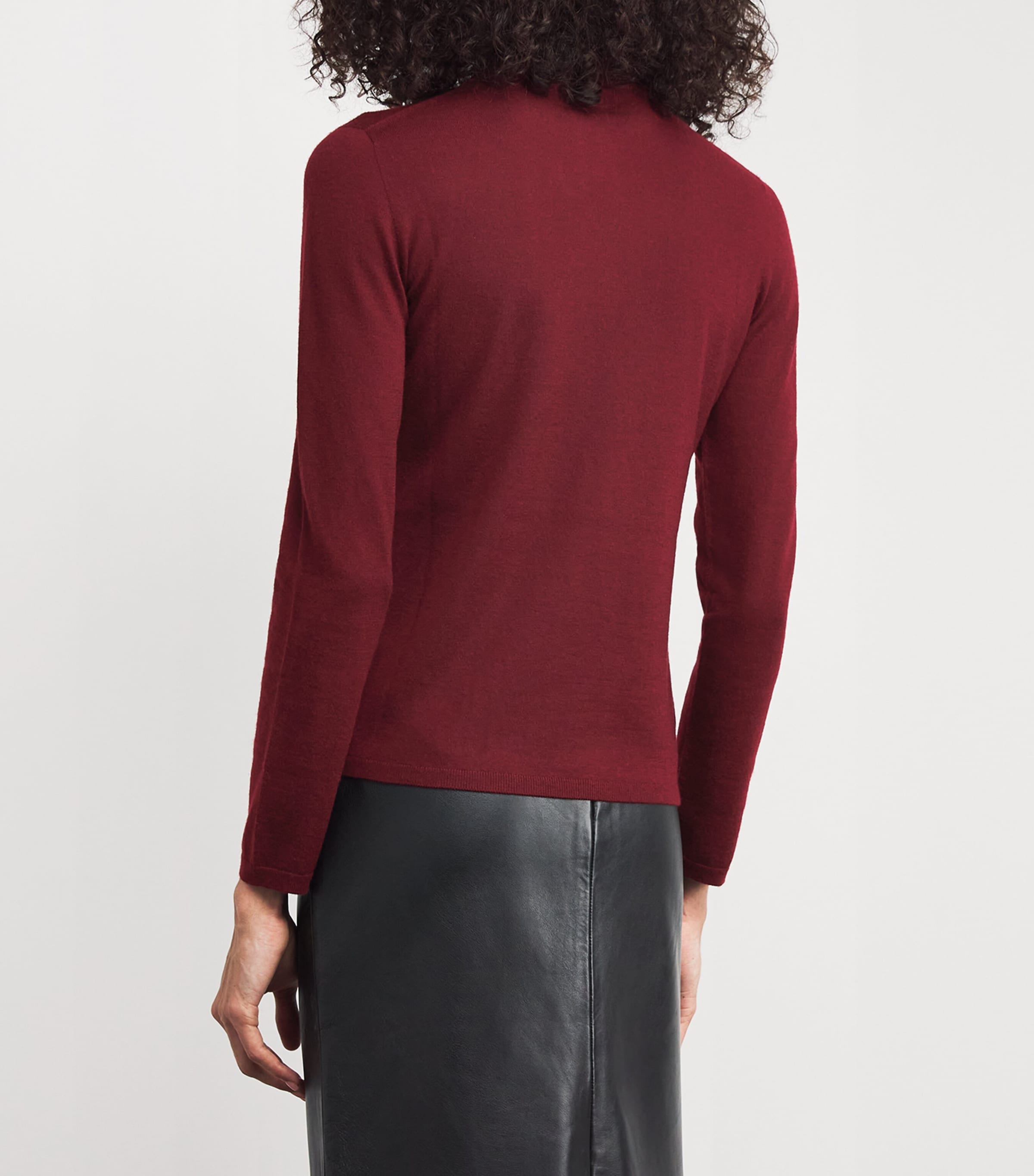 Cashmere Rollneck Sweater RASPBERRY Image 4