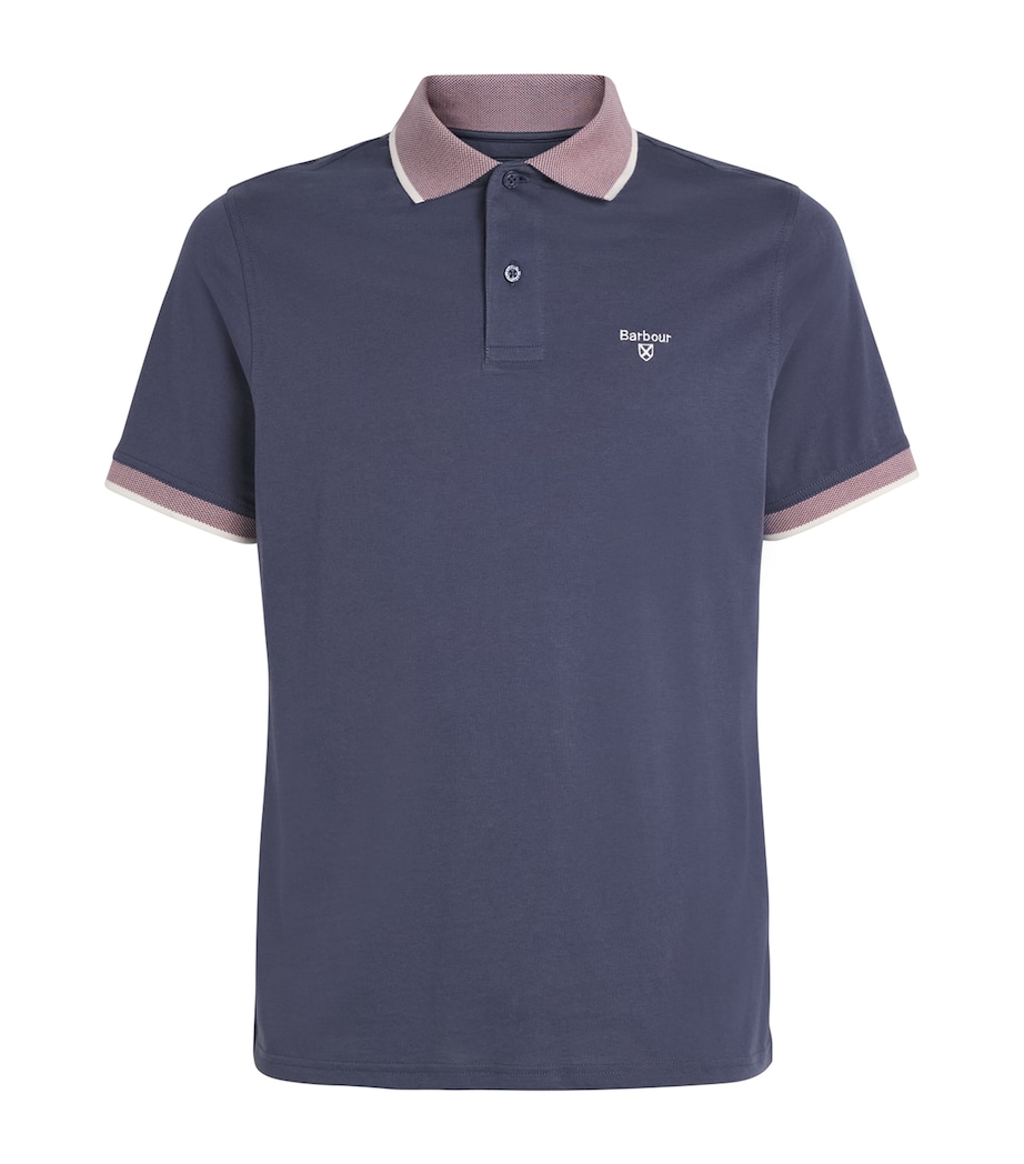 Barbour Mens Cotton Cornsay Polo Shirt Washed Image 1
