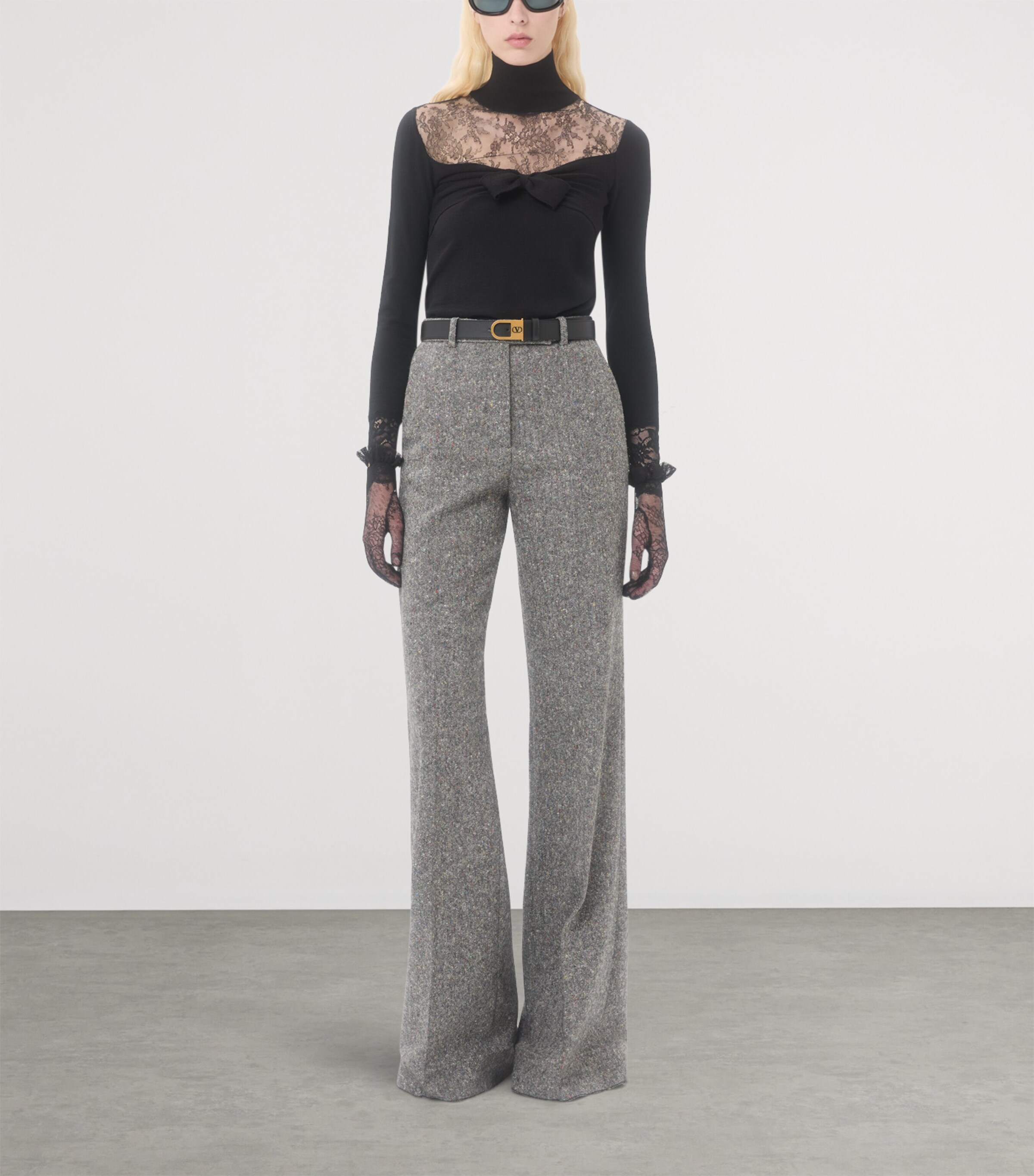 Virgin Wool Bow Top 0NO Image 5