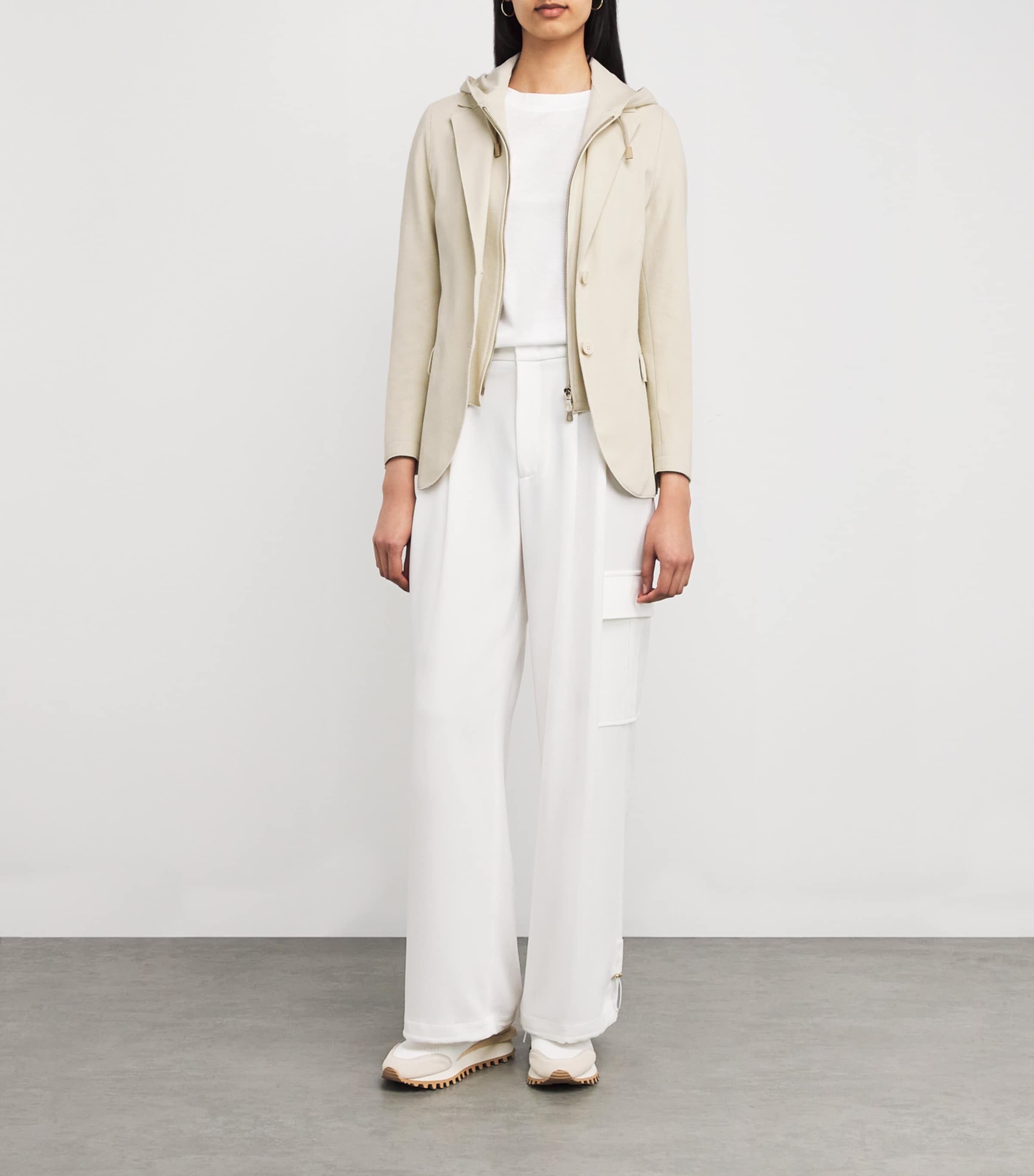 Stretch-Cotton Layered Blazer SABBIA Image 2