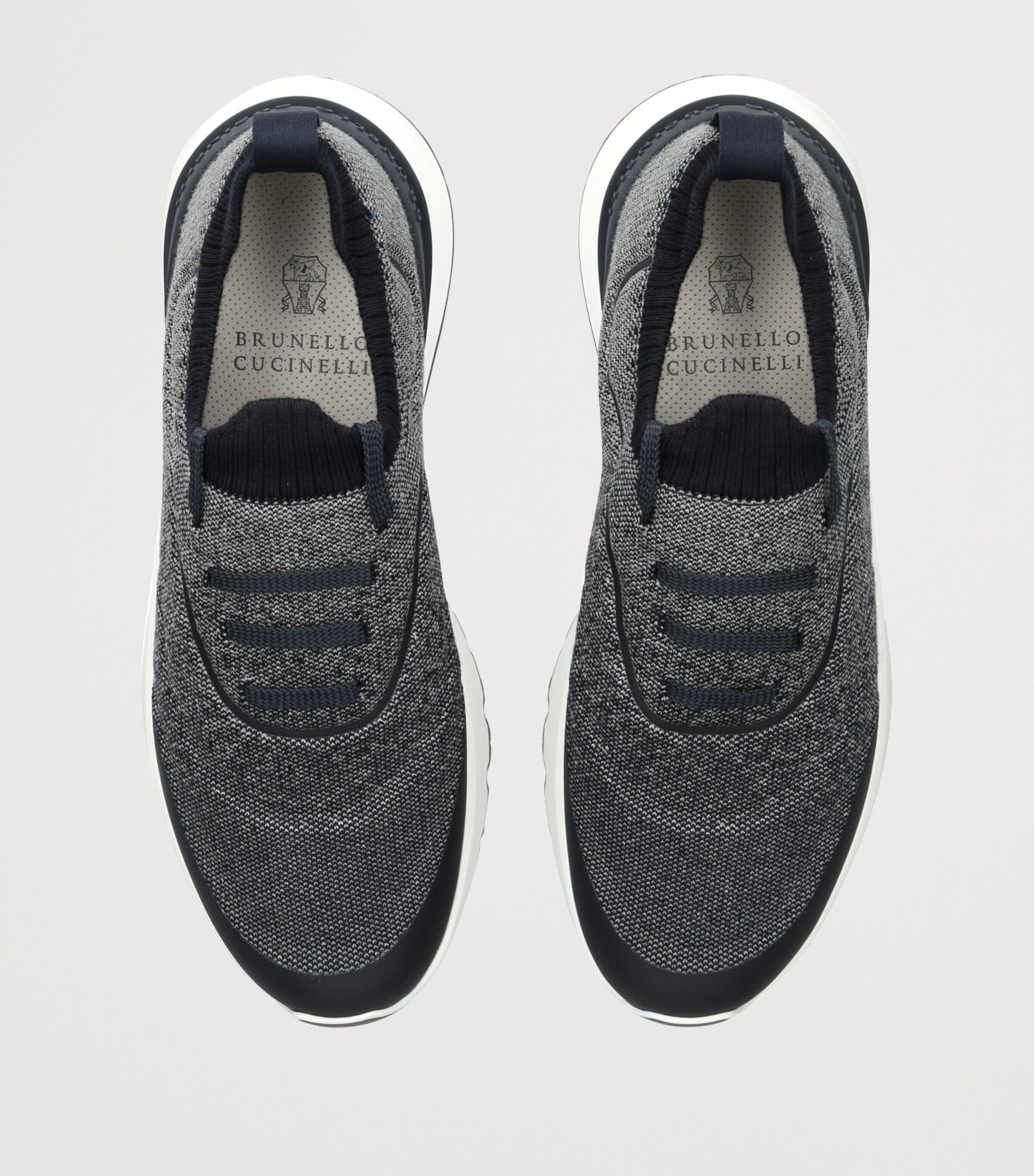 Sportiv Knitted Sneakers WHITE/NAVY Image 4