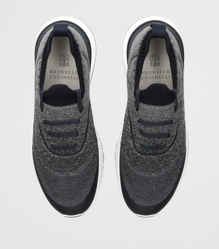 Sportiv Knitted Sneakers WHITE/NAVY Image 4