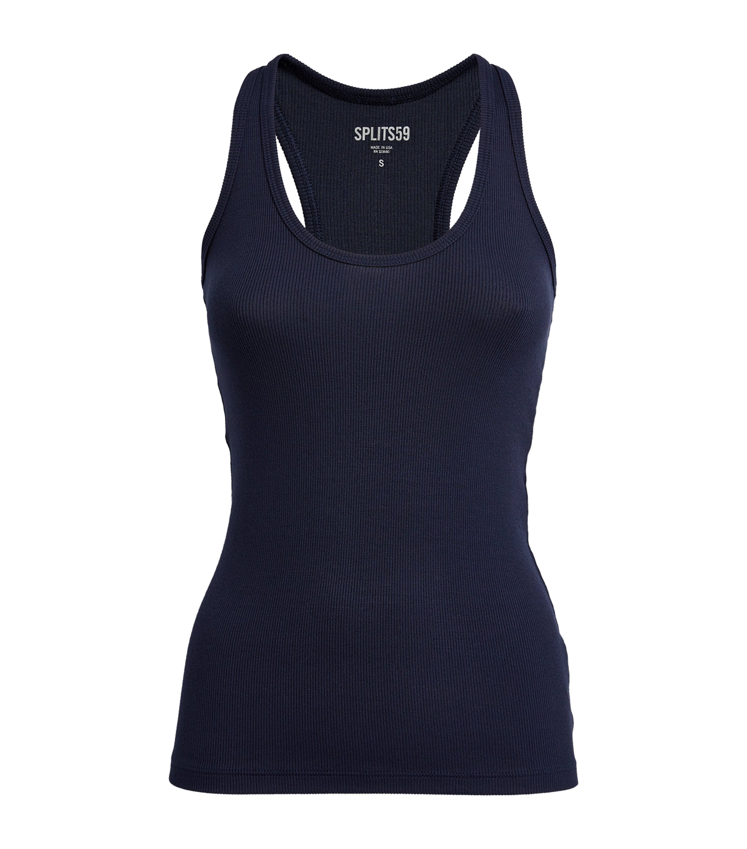 Shop Splits 59 Ribbed Ashby Tank Top In Navy