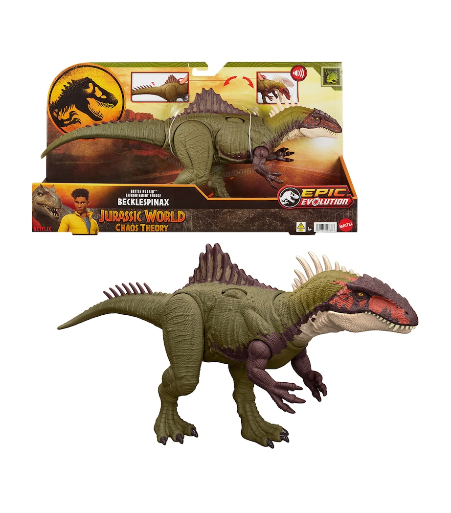 Jurassic World Battle Roarin’ Becklespinax Dinosaur Toy (43cm) Image 1
