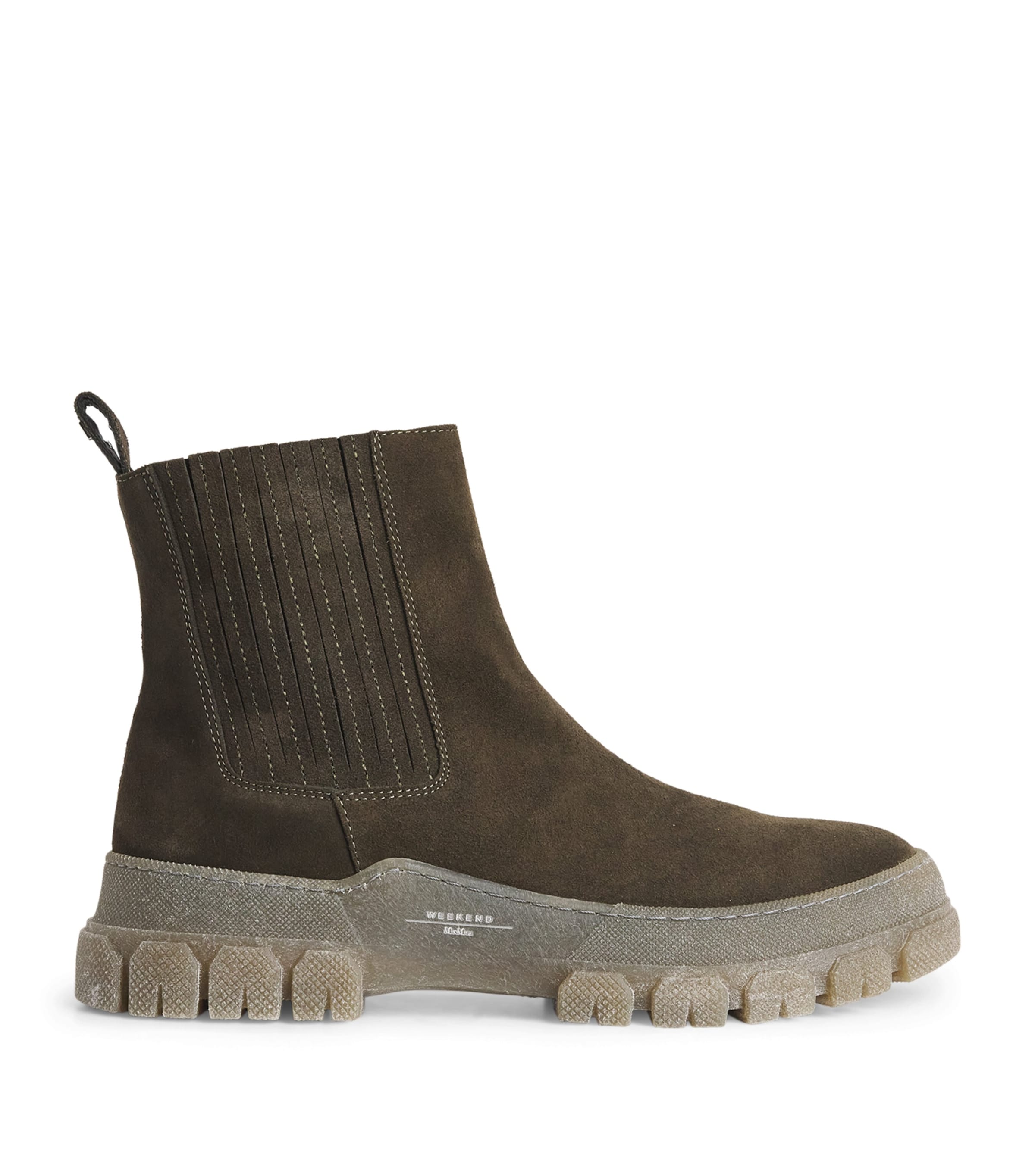 Weekend Max Mara Genepi Military Green Chelsea Boot In Green