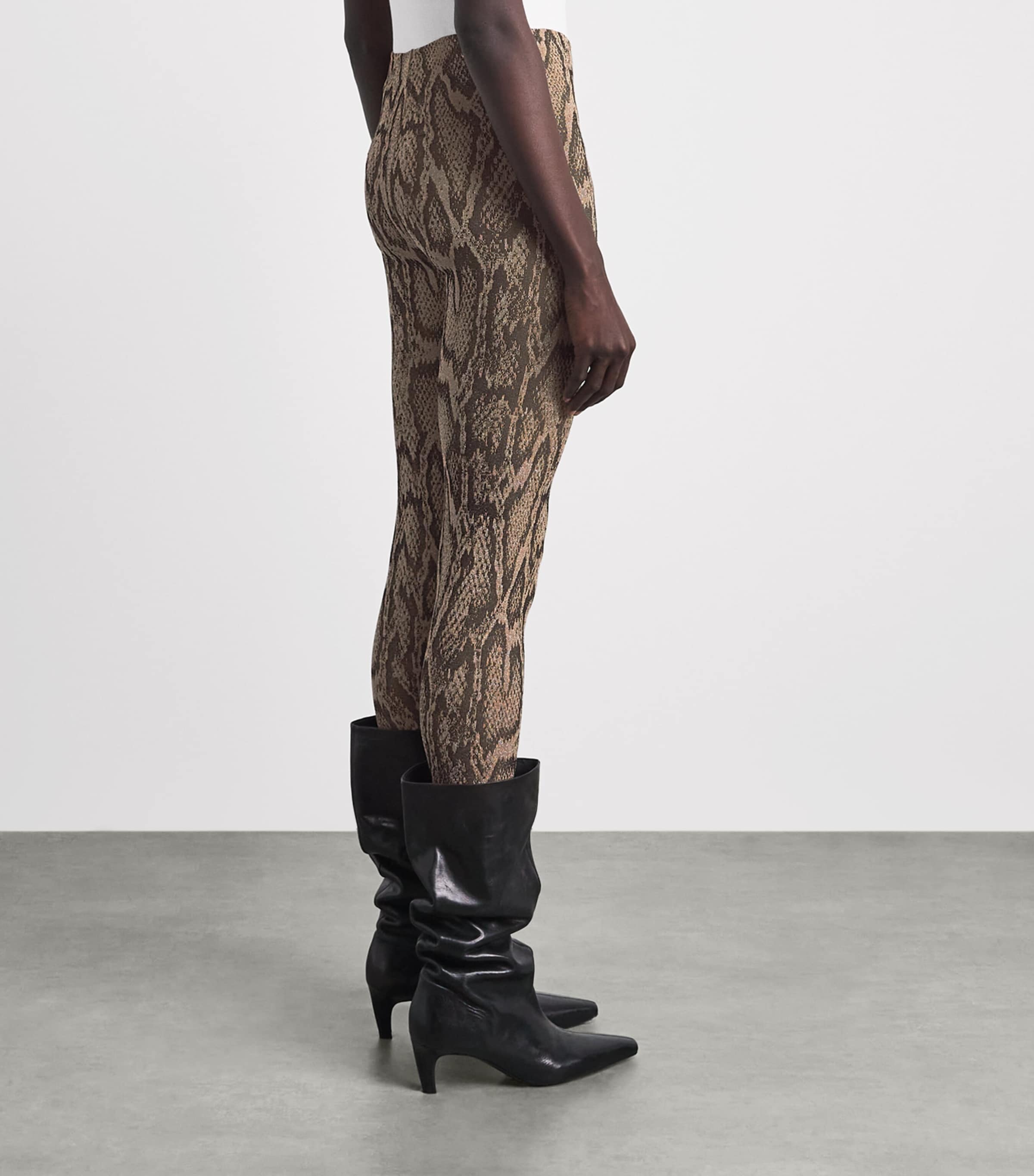 Wolford Womens Python Print Leggings Desert Python Image 5