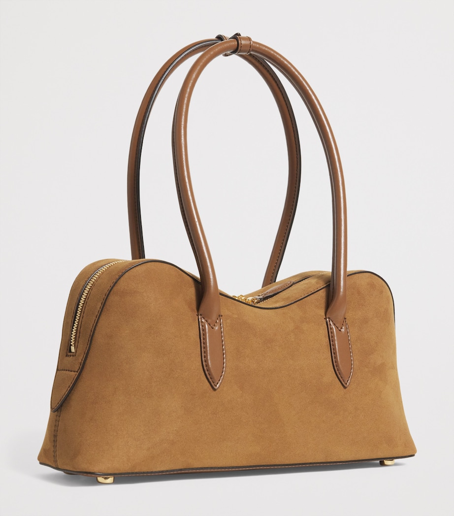 Vegan Suede Ryder Shoulder Bag 5742 BRANDY Image 3