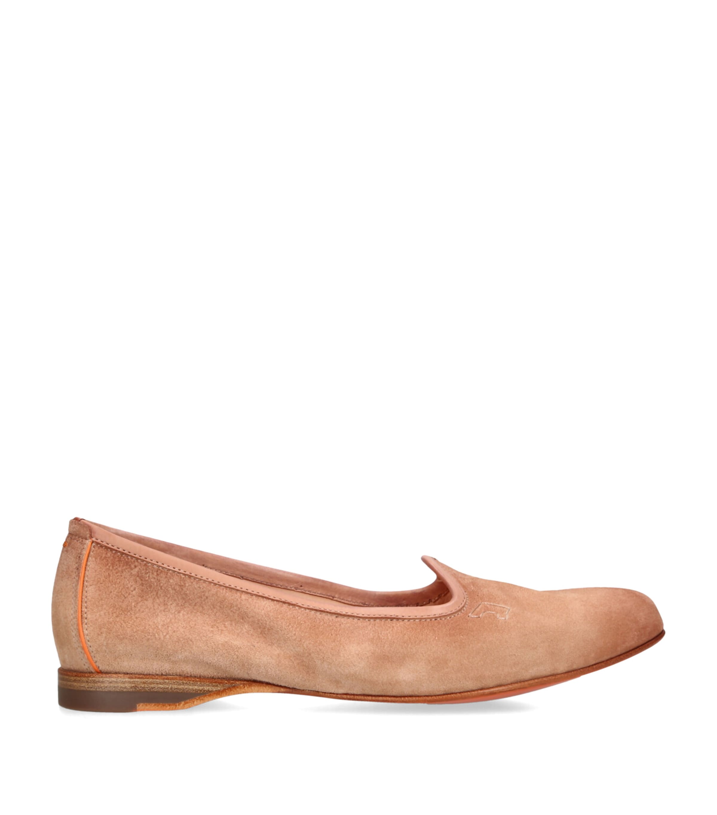 Shop Santoni Suede Loafers In Beige