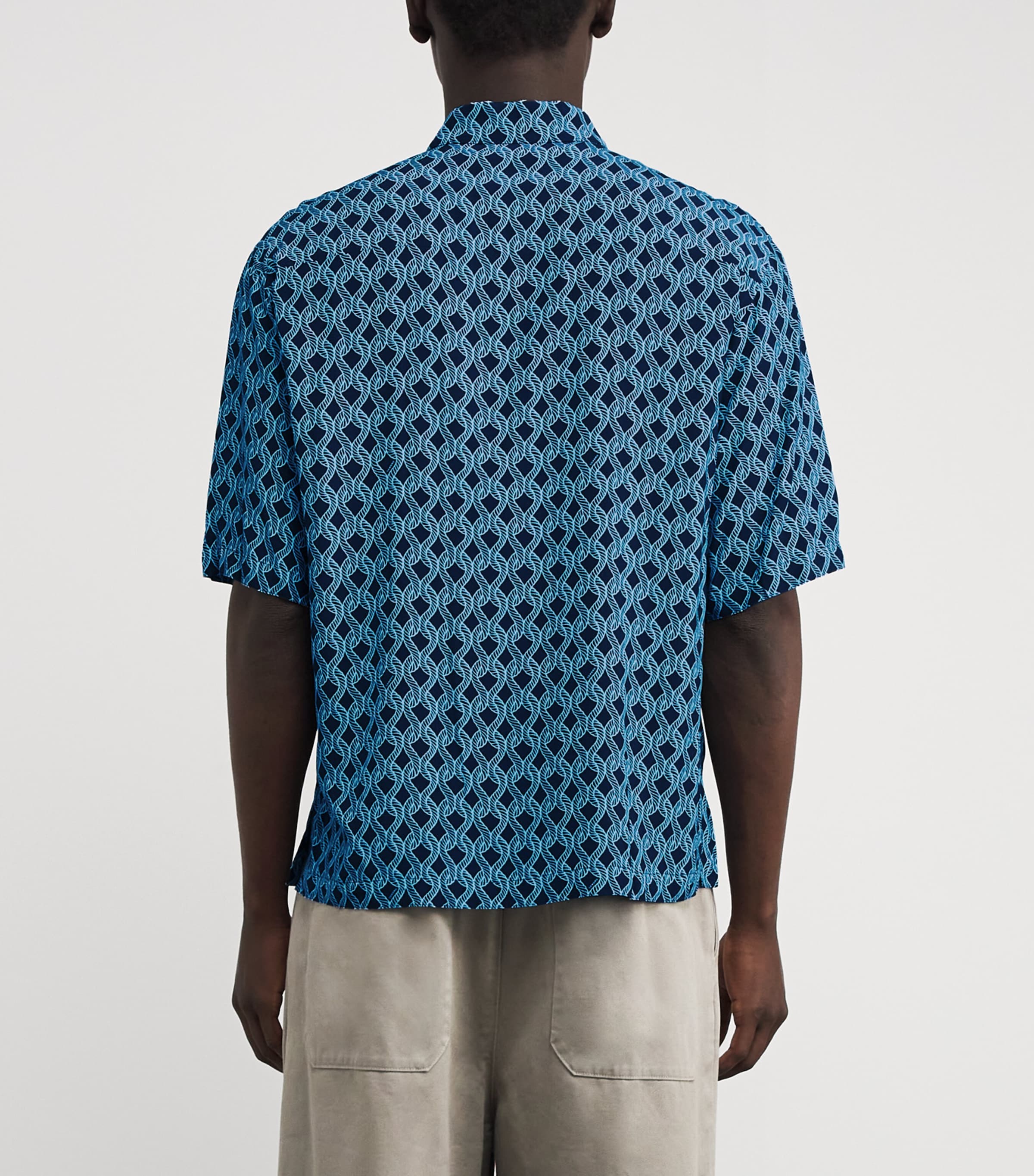 Rope-Print Shirt NAVY BLUE Image 4