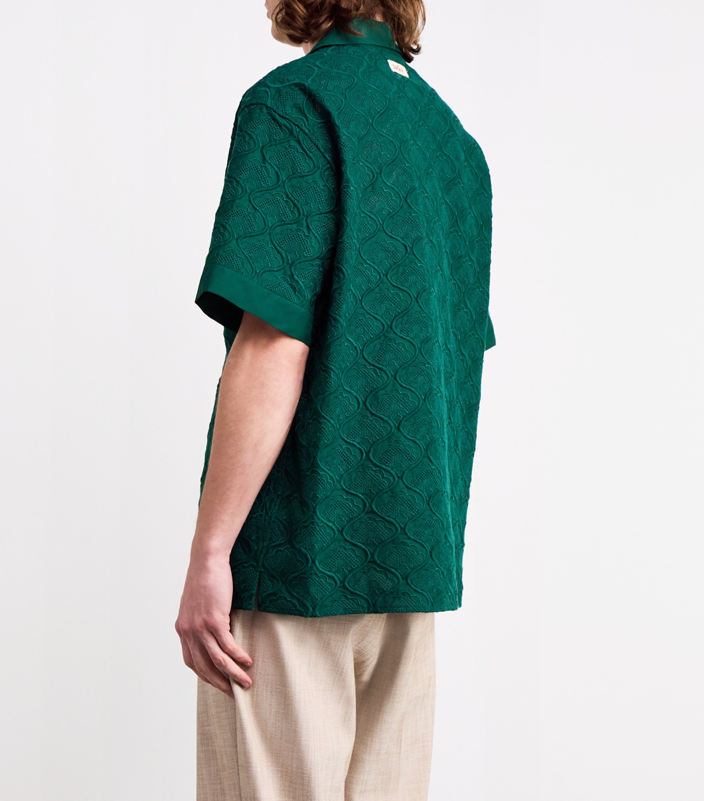 Tapestry Embroidered Shirt DARK GREEN Image 4