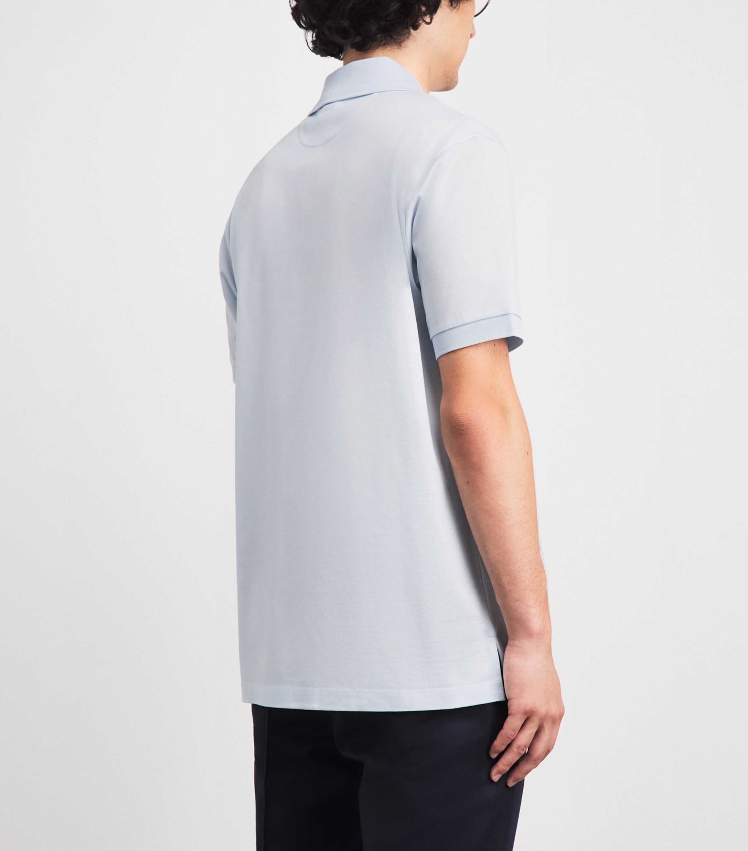 Paul Smith Mens Artist Stripe Polo Shirt Blue Image 5