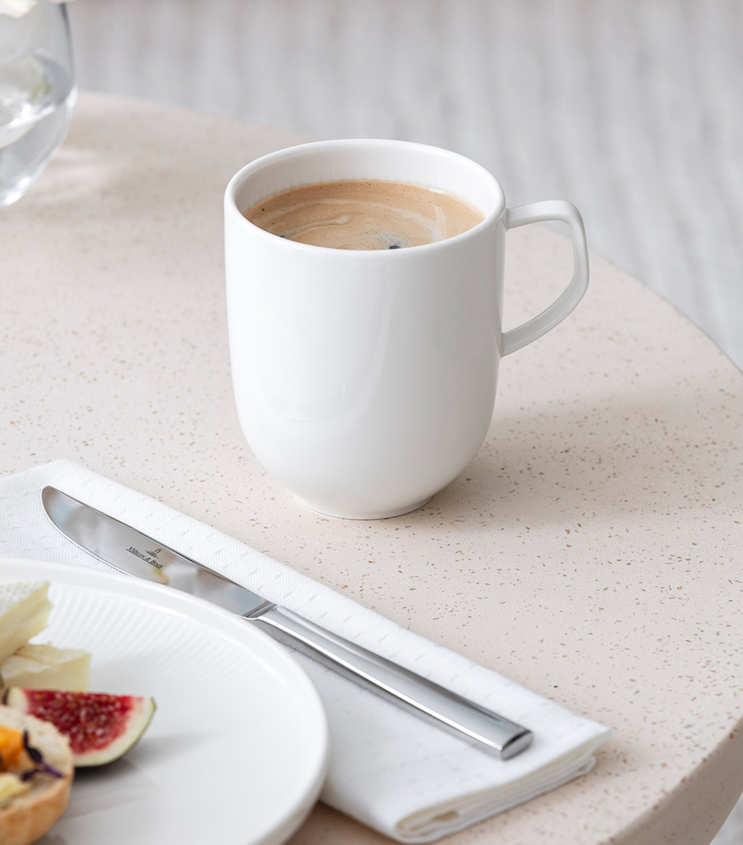 Villeroy & Boch Set of 6 Porcelain Afina Mugs (250ml) White Image 2
