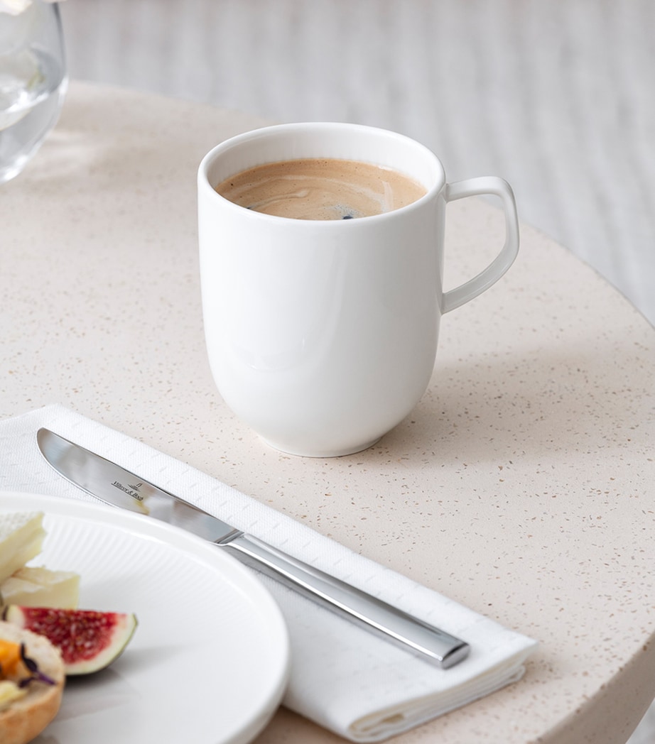 Set of 6 Porcelain Afina Mugs (250ml) WHITE Image 2