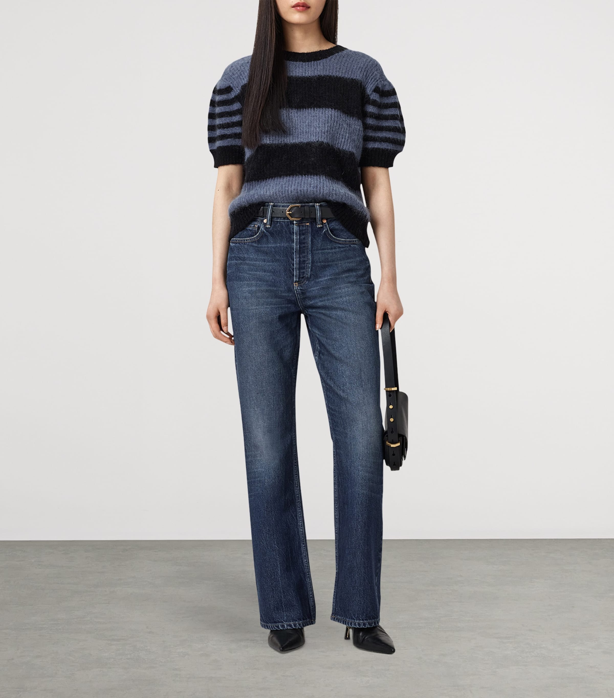 Stripe Clem Sweater BLACK/BLUE Image 3