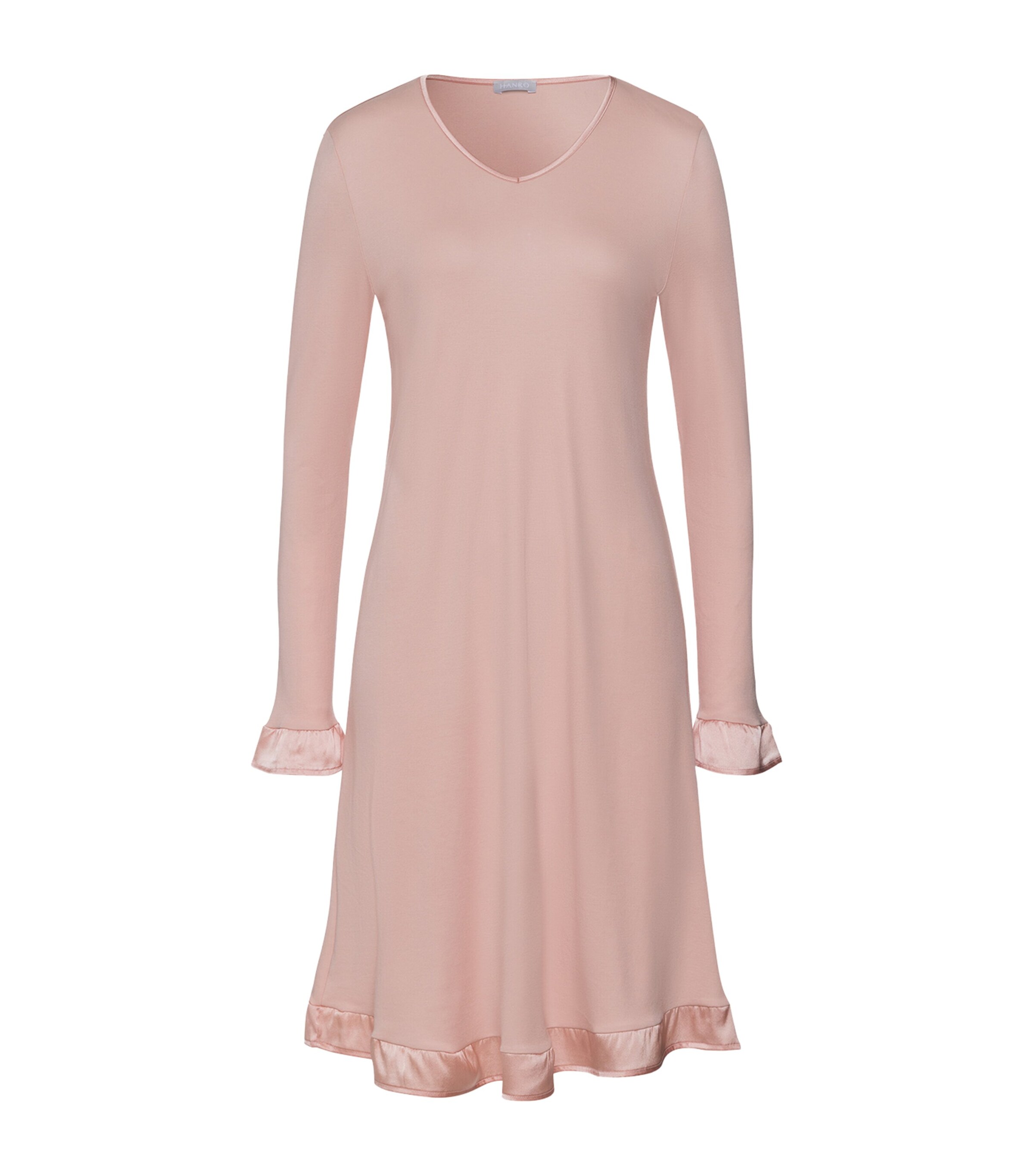 Hanro Cotton-Blend Long-Sleeve Claire Nightdress | Women Clothing | Nightwear | Nightdresses | Designers | Hanro
