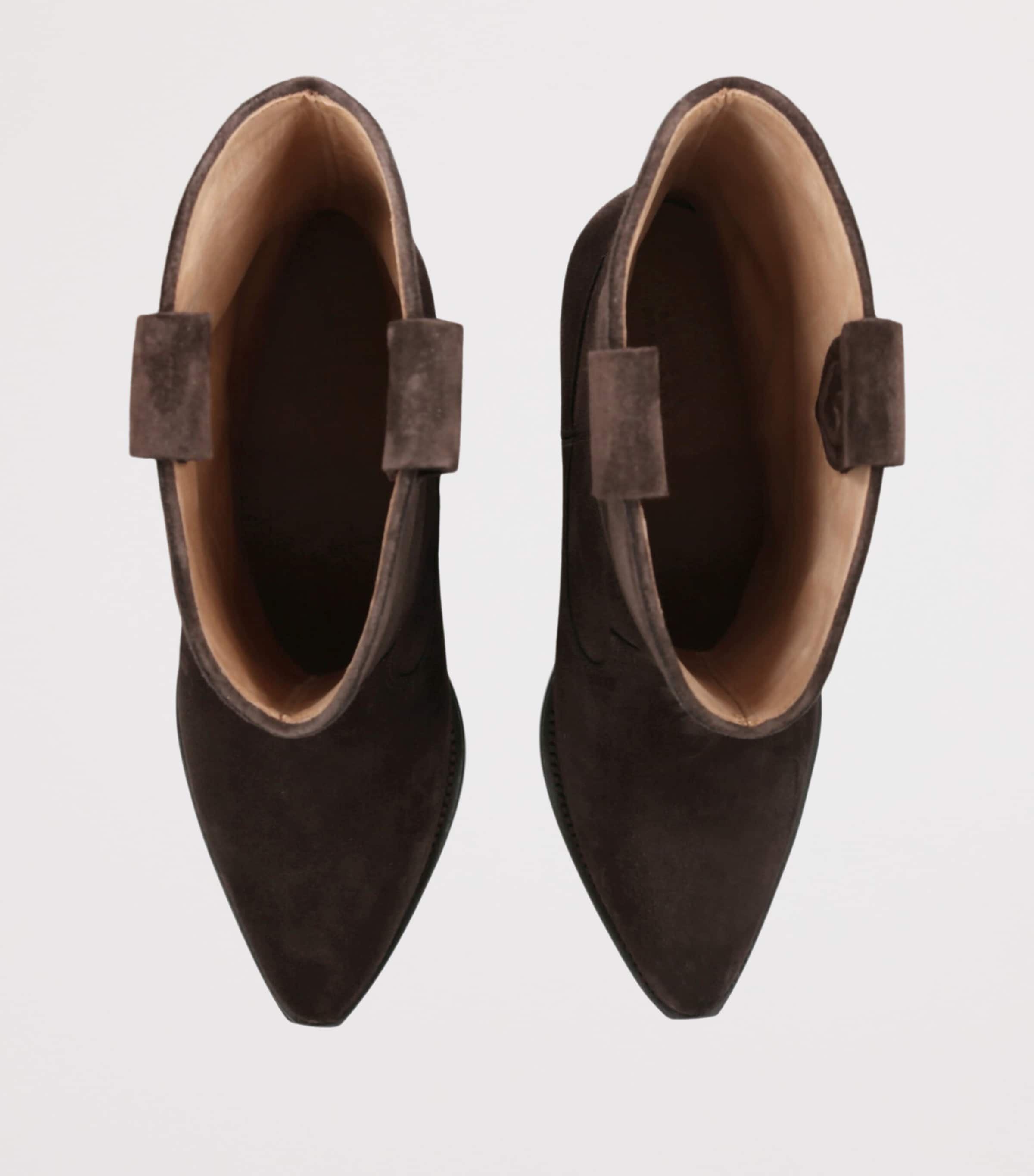 Isabel Marant Suede Duerto Cowboy Boots 40 Dark Brown Image 4