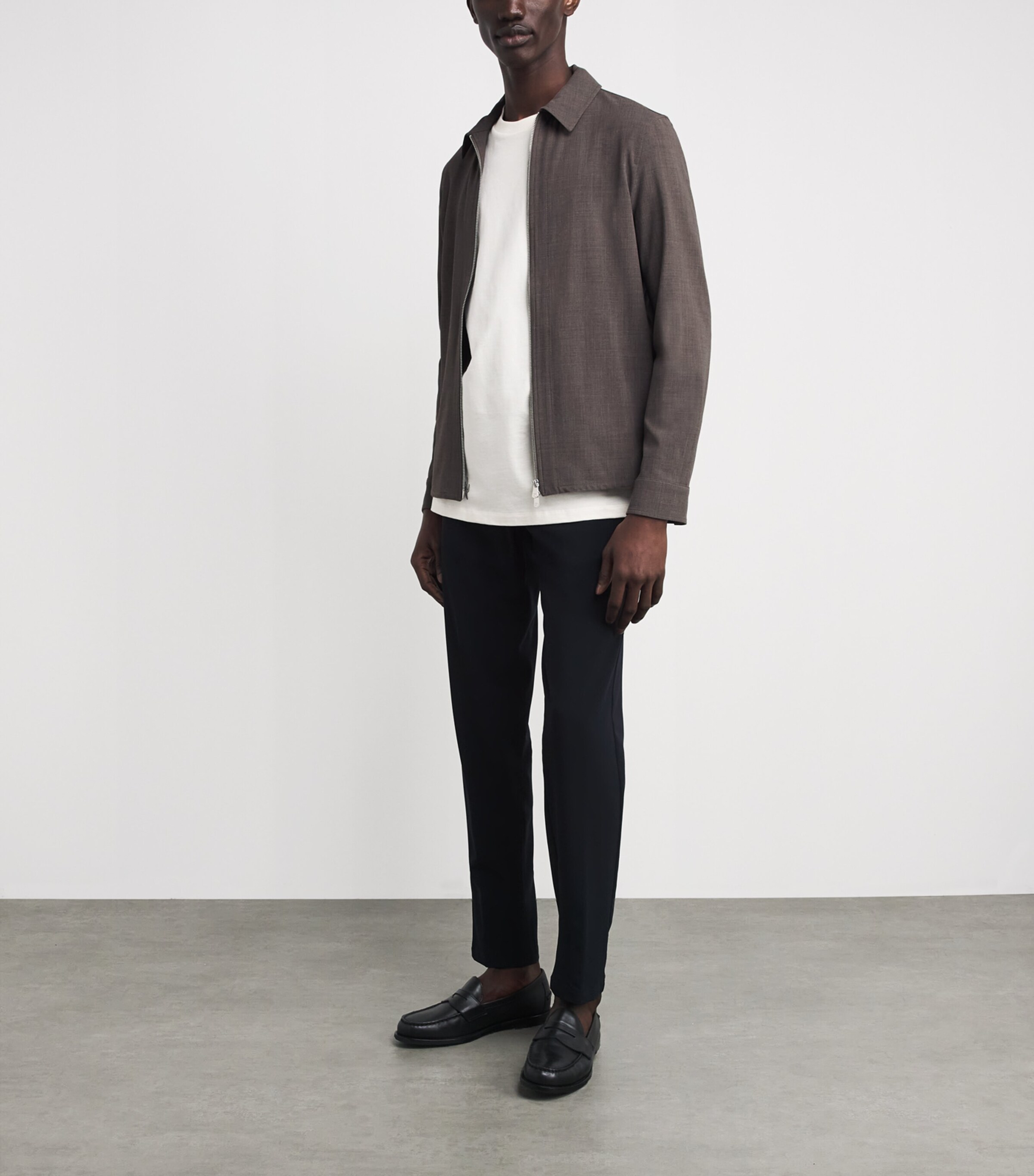 Marco Pescarolo Mens Virgin Wool Technical Jacket Taupe Image 2