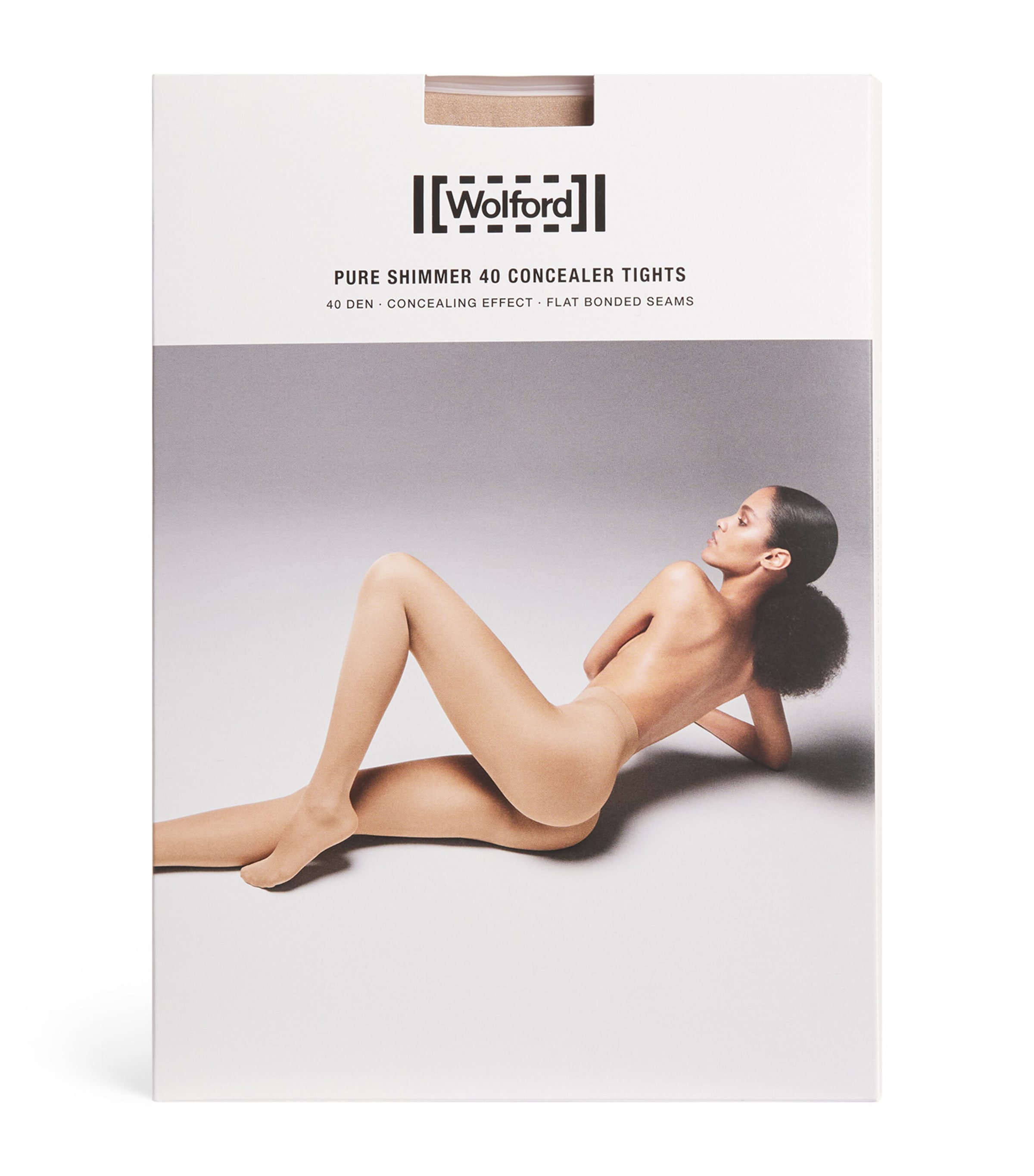 Shop Wolford Pure Shimmer 40 Concealer Tights In Beige