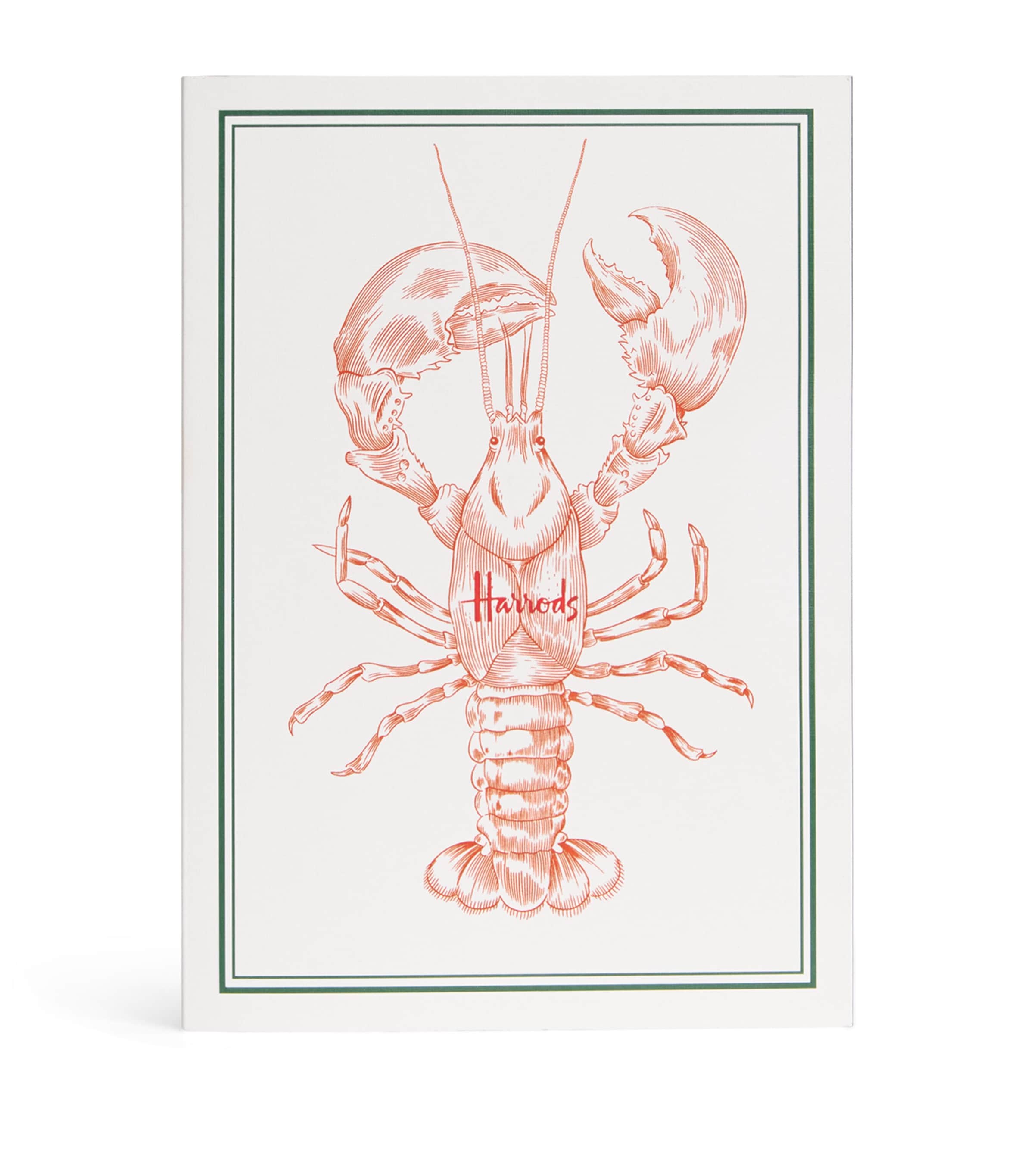 Harrods A5 Lobster Lined Notebook