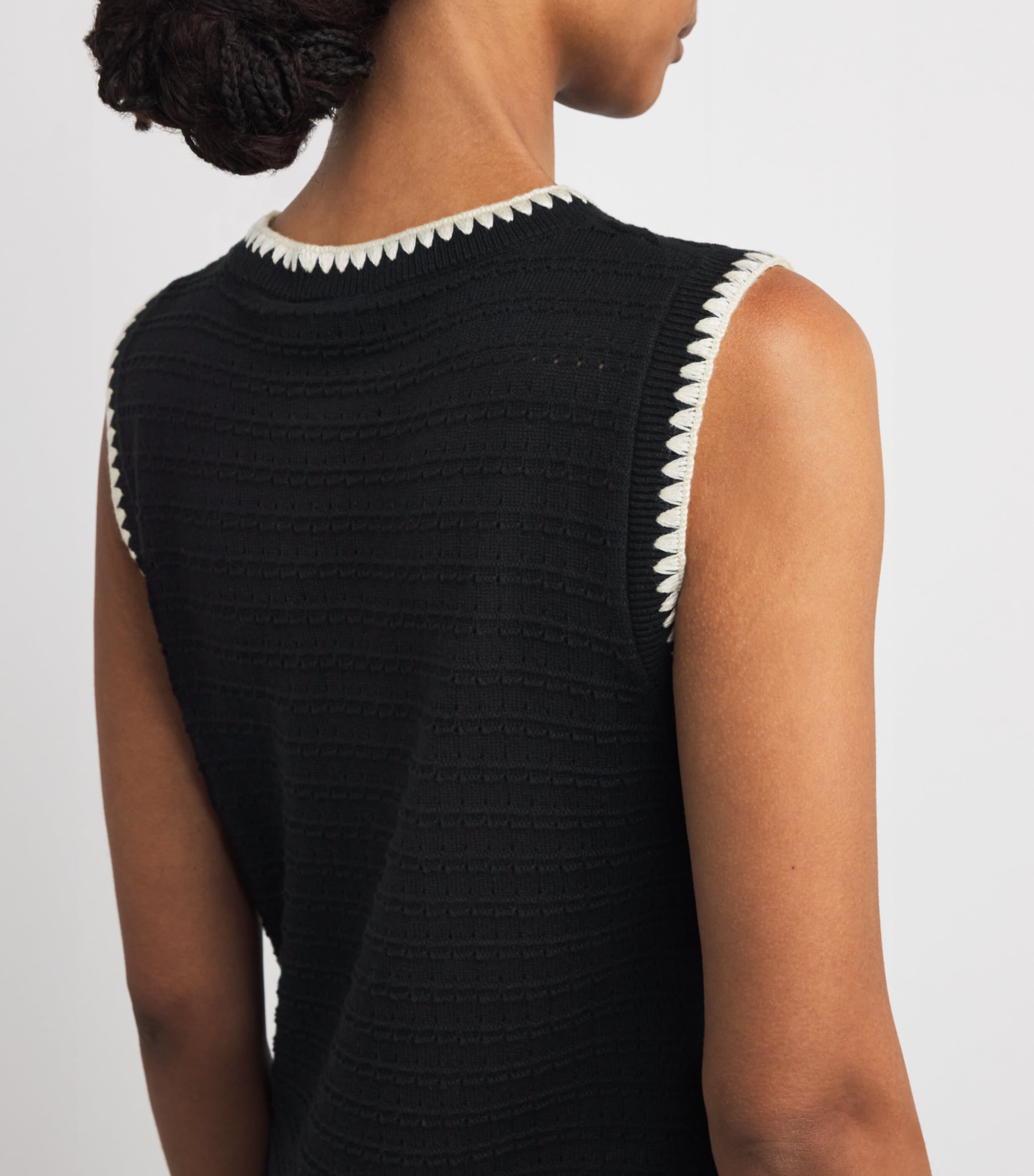 Varley Cotton Pointelle Dwight Knitted Midi Dress