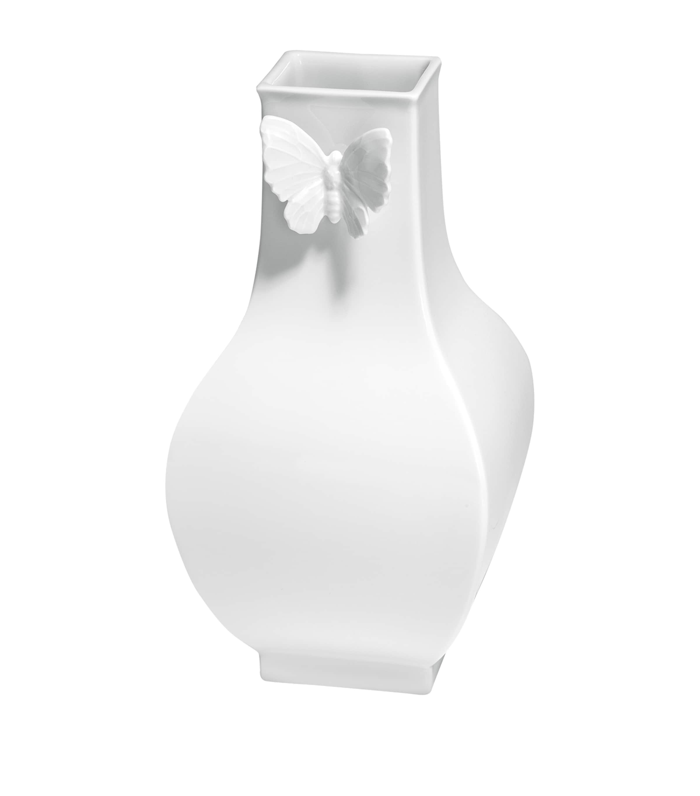 Large Porcelain Butterfly Vase (25cm) NO COLOUR Image 1