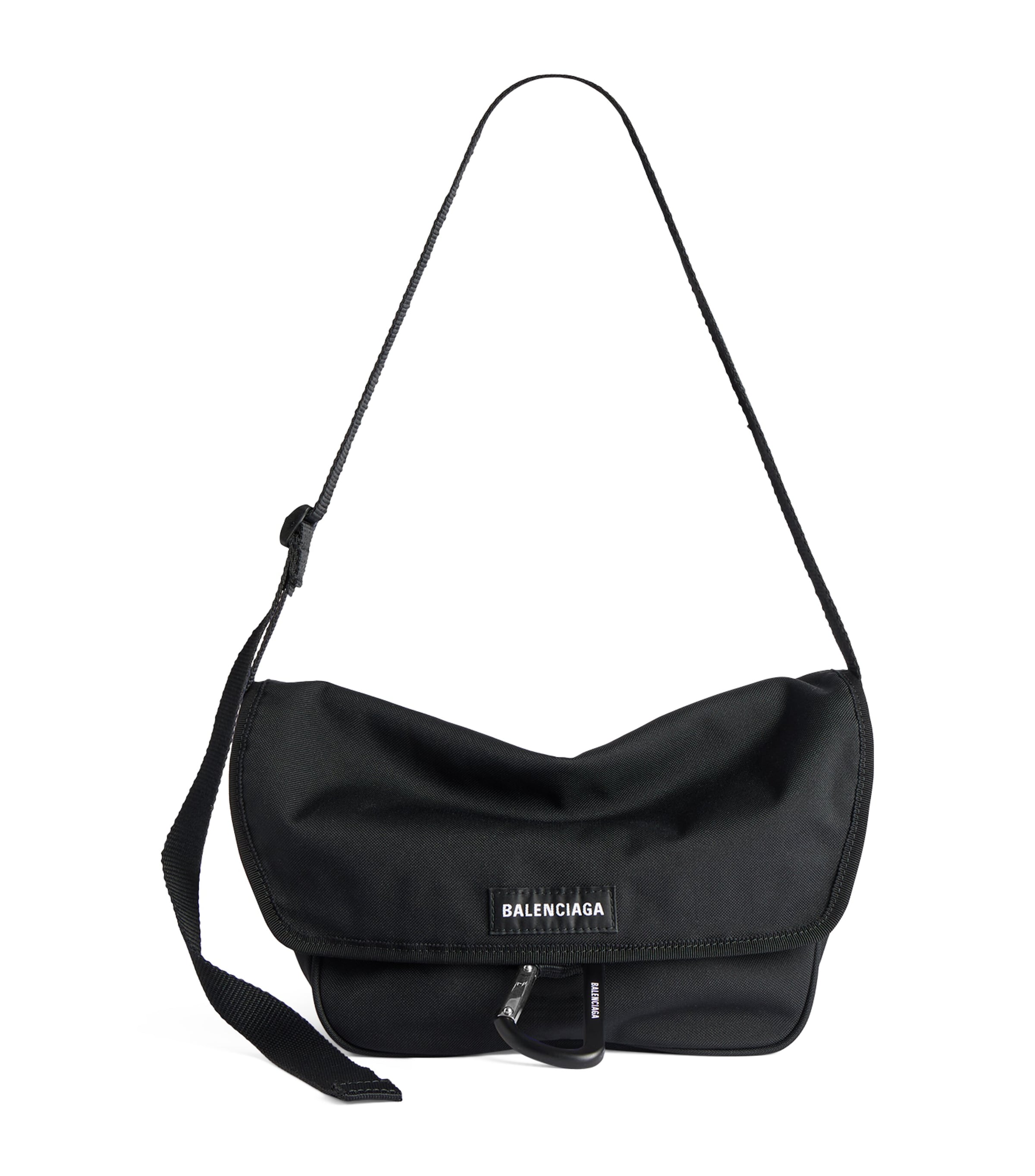 Balenciaga Black Explorer Flap Messenger Bag | Harrods US