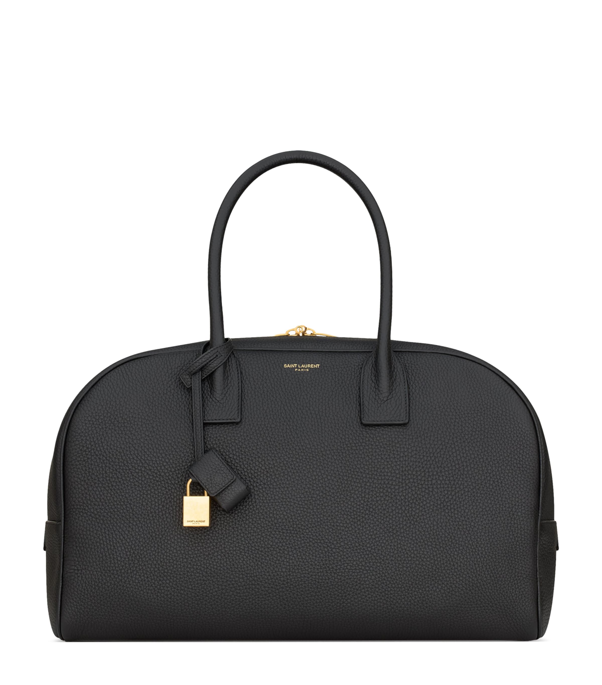 Saint Laurent Leather Sac De Jour Duffle Bag In Black
