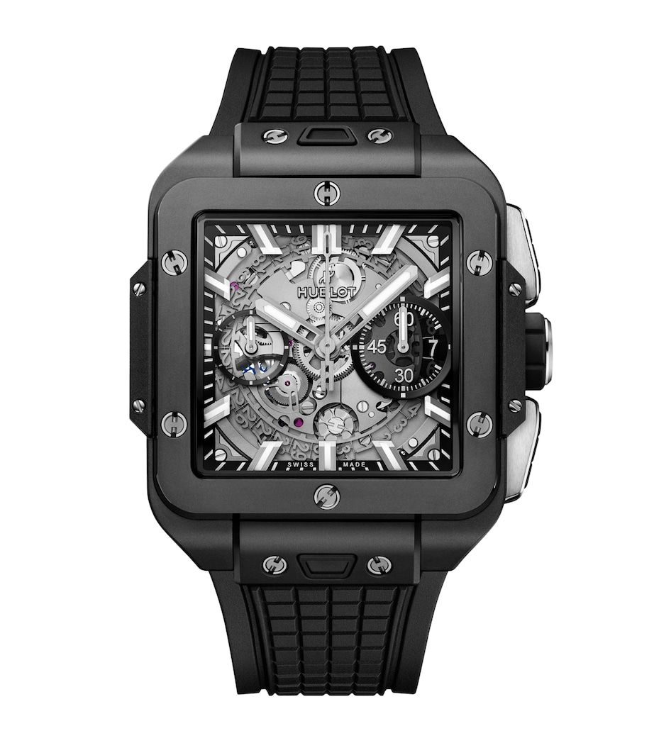 Hublot Ceramic Square Bang Unico Black Magic Watch 42mm Black Image 1