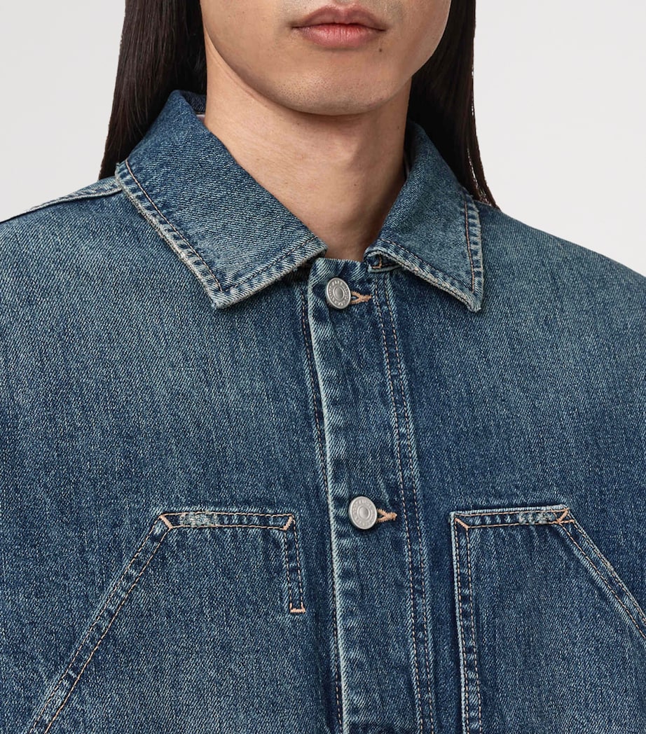 AllSaints Mens Mukesh Denim Jacket Mid Indigo Image 5