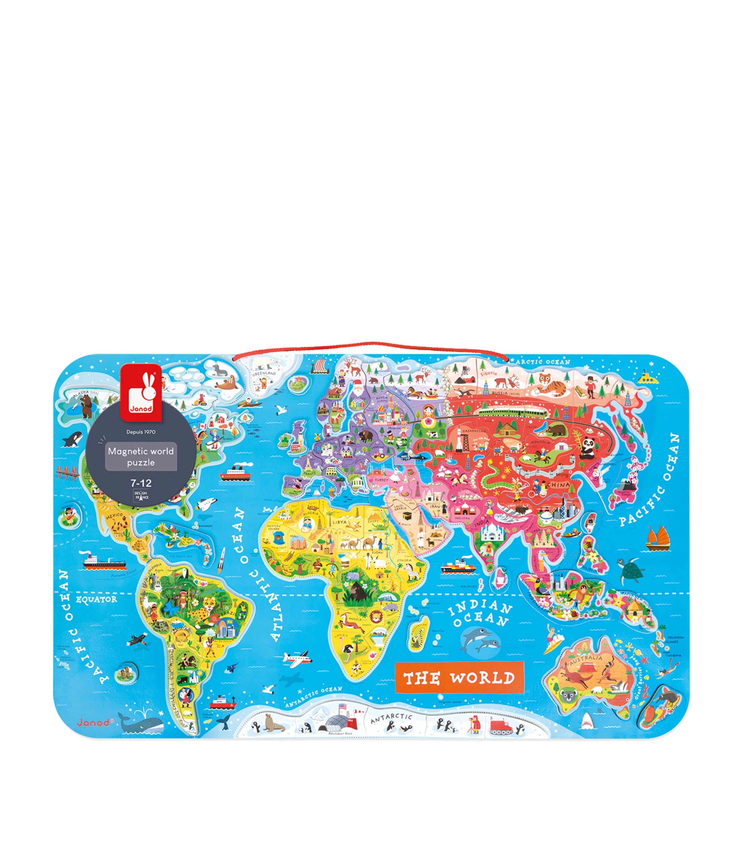 Janod Magnetic World Map Puzzle | Harrods US