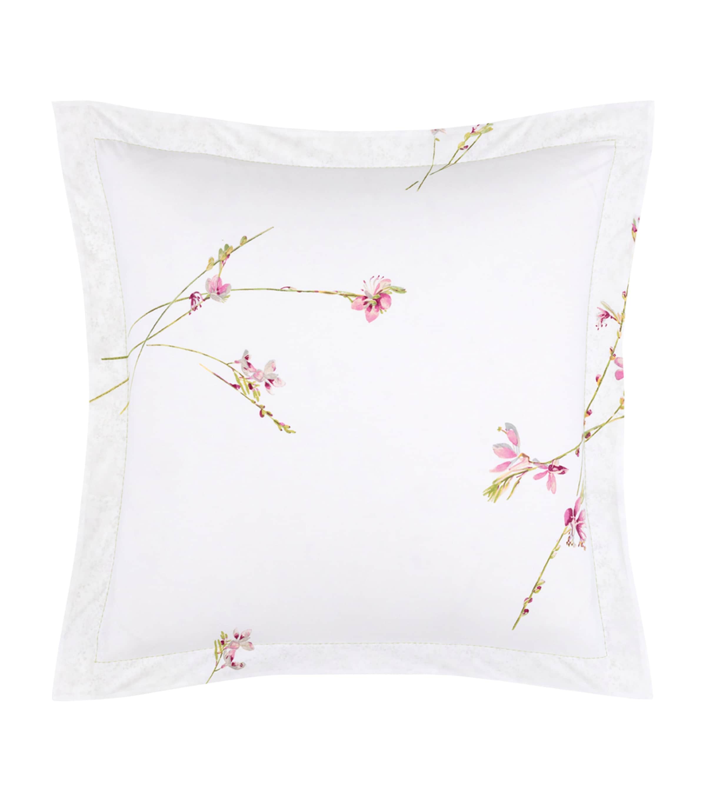 Yves Delorme Floral Gaura Square Oxford Pillowcase (65cm x 65cm) Multicoloured Image 1