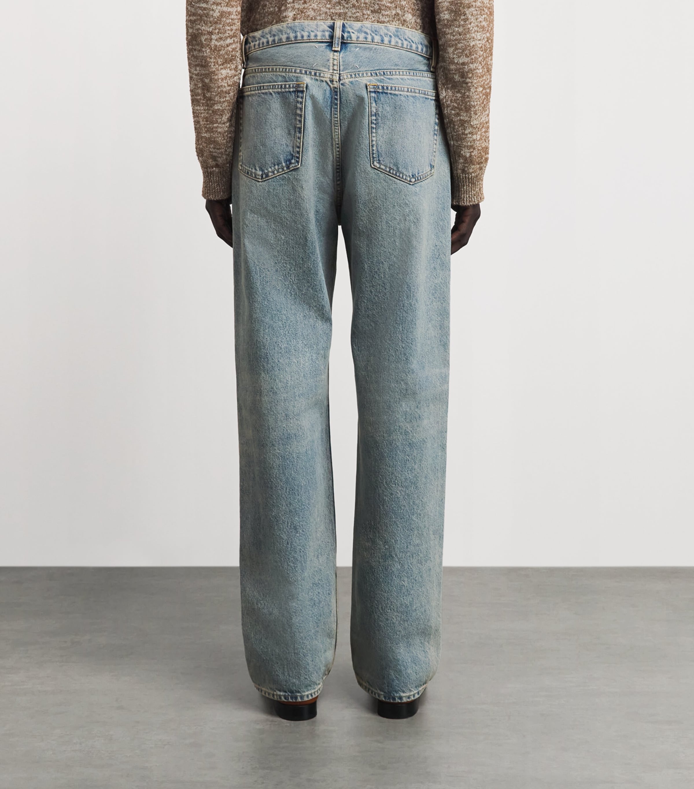 Maison Margiela Mens Wide-Leg Jeans Ice Blue Image 5