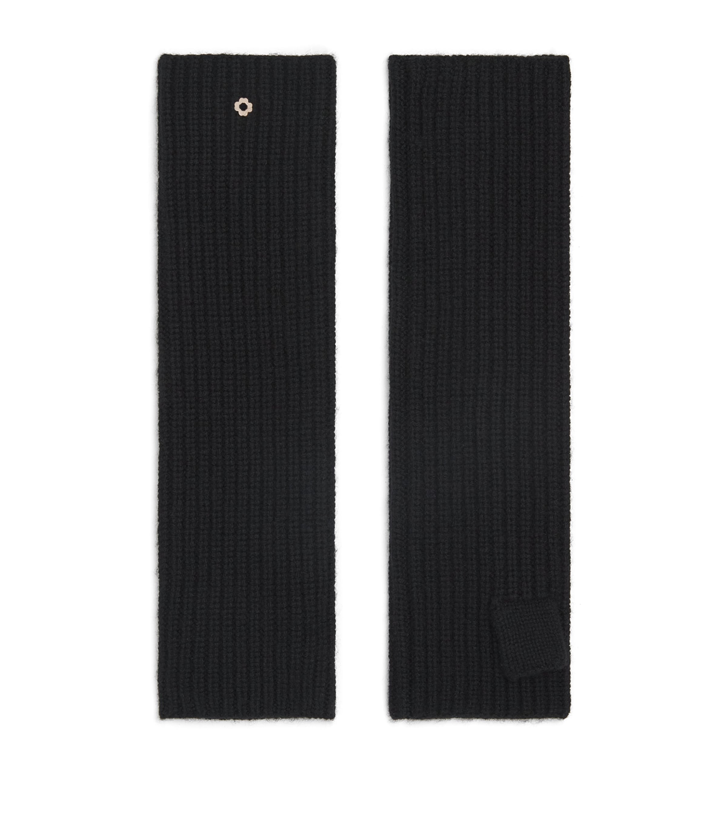 Maje Wool-Cashmere Mittens Black Image 1