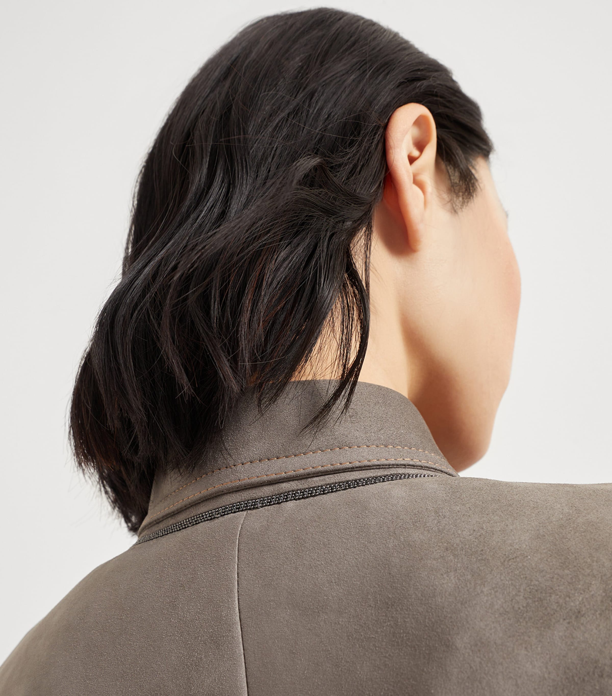 ジャケット BRUNELLO CUCINELLI Couture suede outerwear with jewellery Brunello Cucinelli Couture Suede Jacket | Sendegaro CA