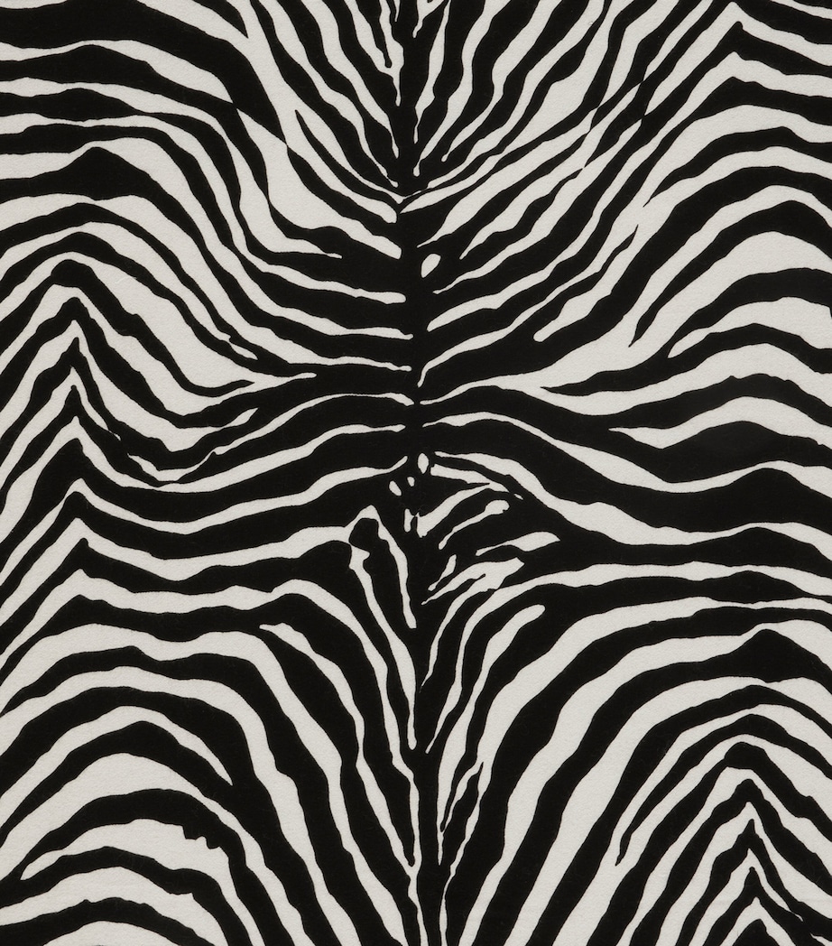 Wool-Silk Zebra Print Blanket (140cm x 180cm) UZ003 ZEBRA Image 2