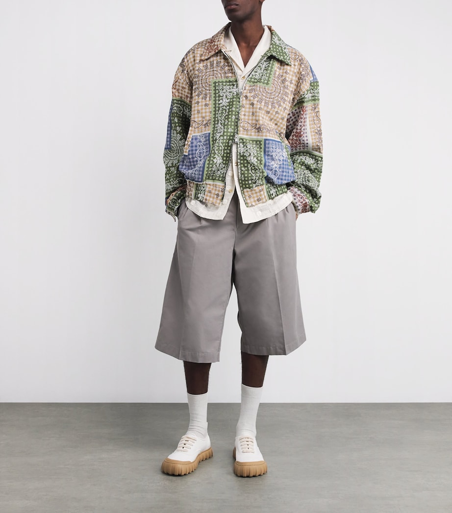 Linen-Cotton Bandana Print Jacket MULTI/ 0108 Image 2