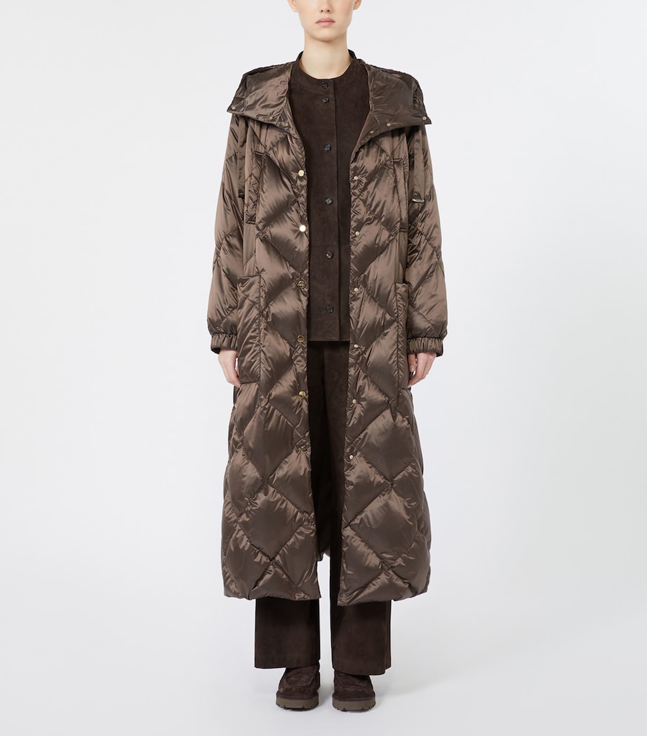 Max Mara Womens Suede Stand-Collar Jacket Brown Image 2