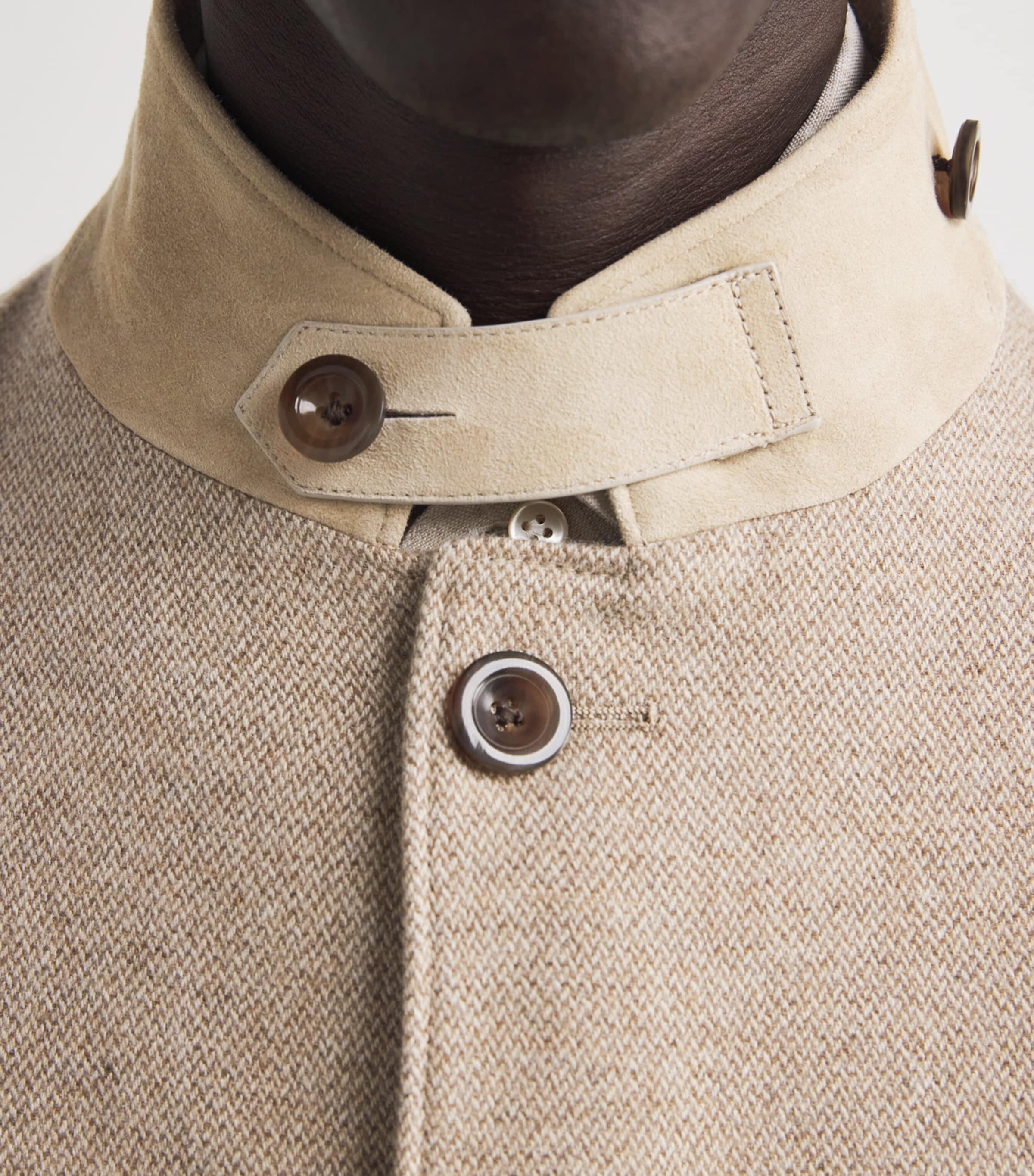 Wool-Silk Tailored Stables Jacket BROWN MU Image 6