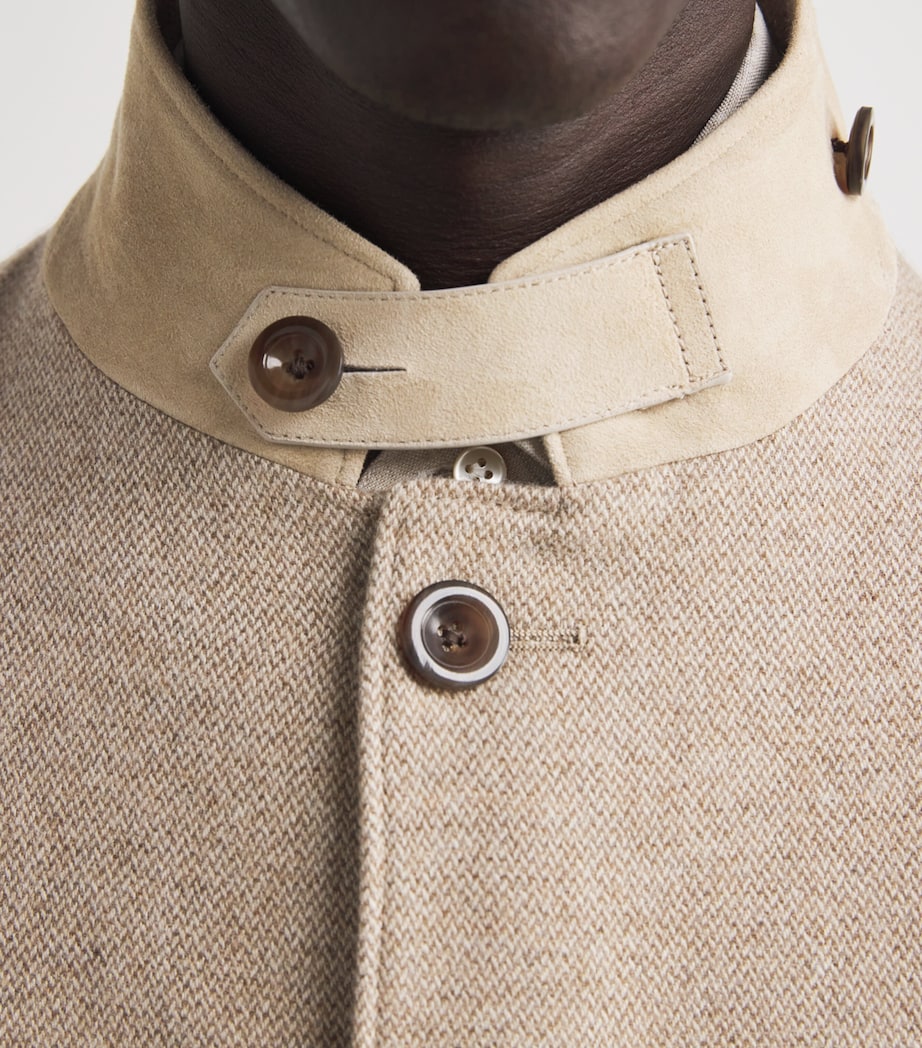 Wool-Silk Tailored Stables Jacket BROWN MU Image 6