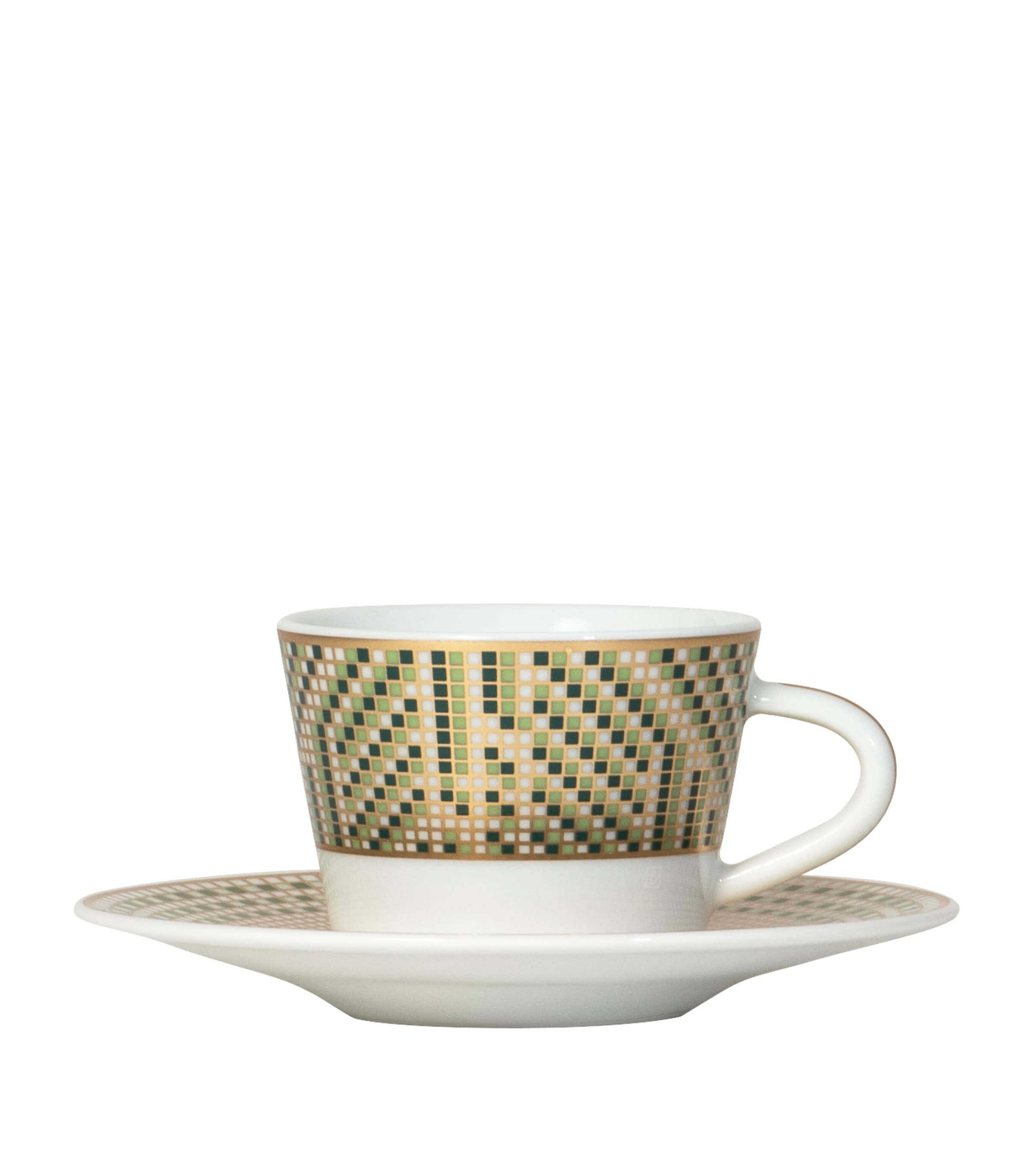 Porcelain Augusta Espresso Cup and Saucer OR ET VERT Image 2