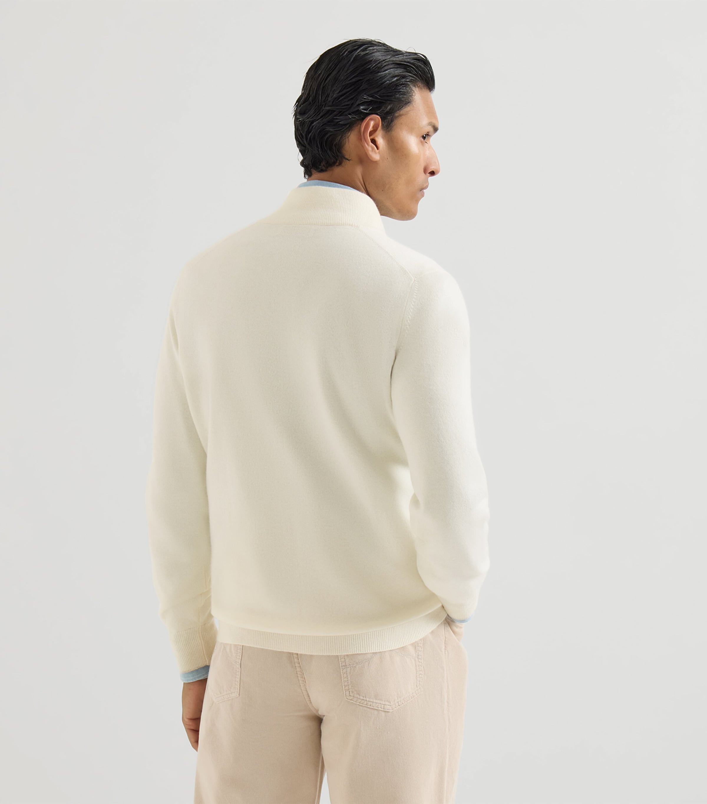 Brunello Cucinelli Mens Cashmere Zip-Up Cardigan Image 5