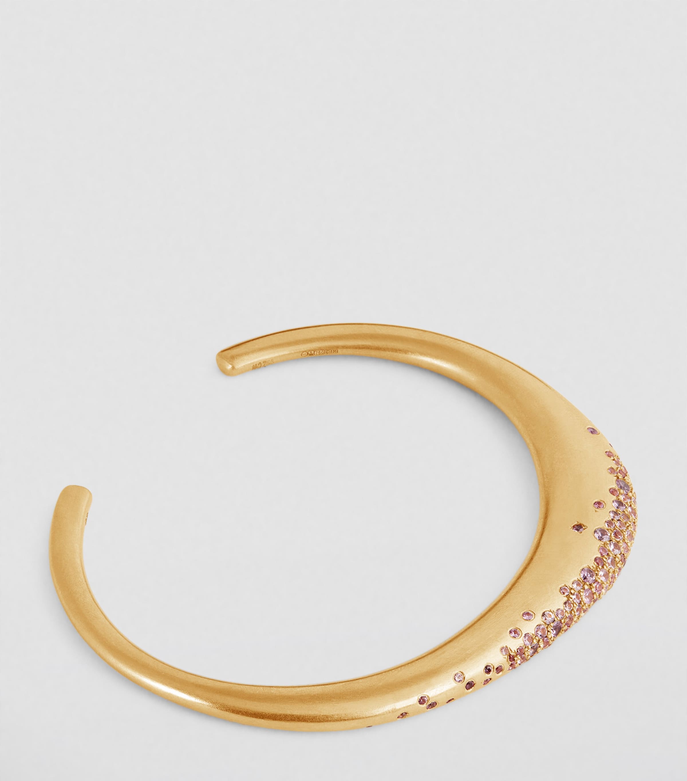 Thin Yellow Gold and Pink Sapphire My Muse Urban Bangle YELLOW GOLD Image 4