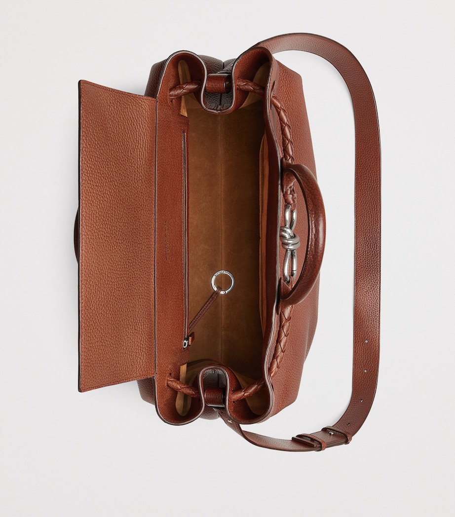 Small Calfskin Andiamo Voyager Holdall 9922 Image 3