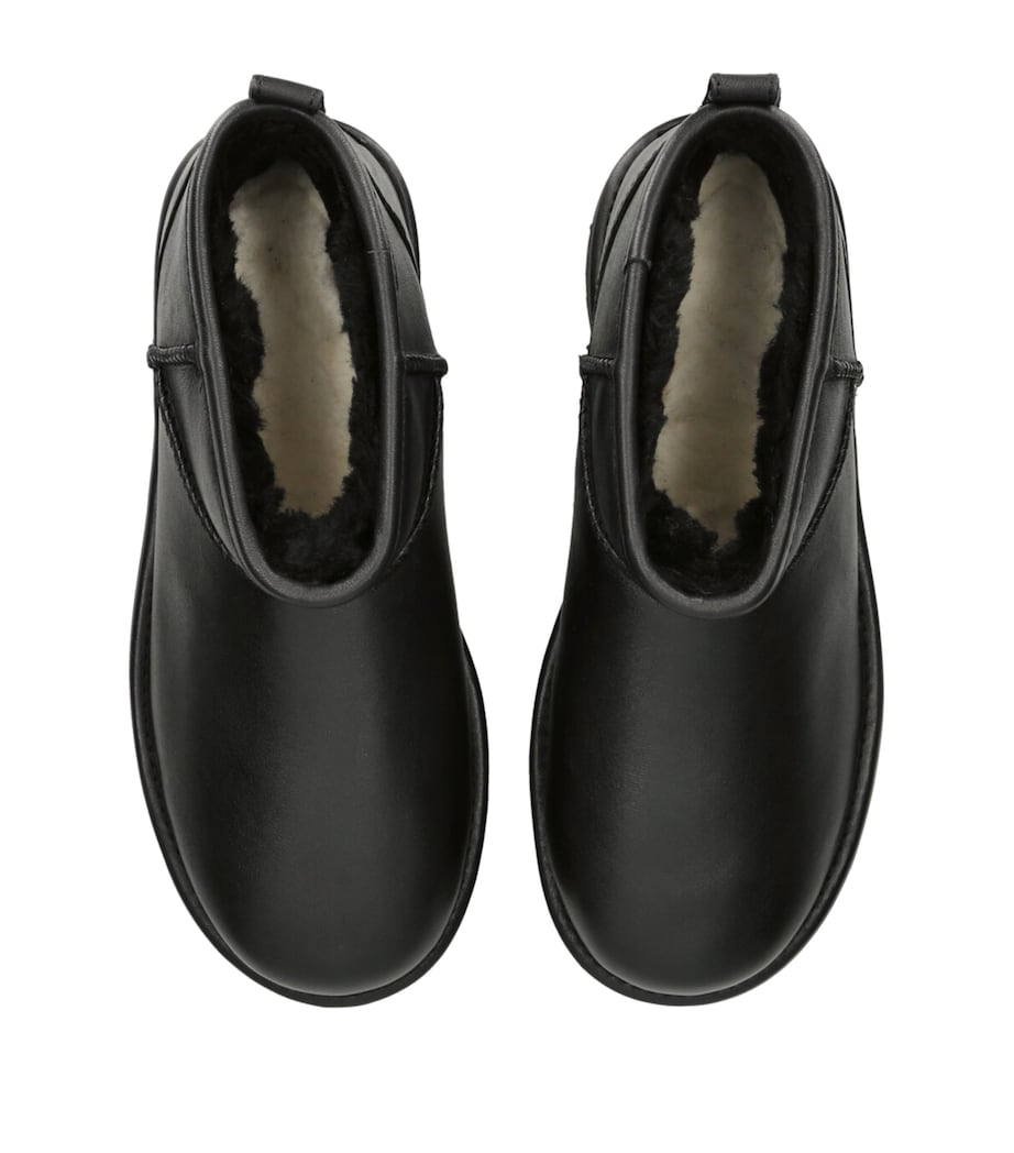 Leather Classic Mini Platform Boots BLACK Image 4