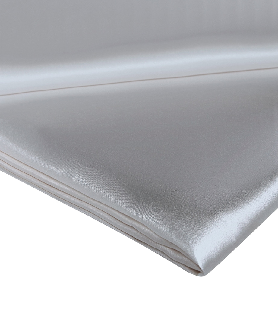 Silk Double Flat Sheet (230cm x 310cm) SILVER GREY Image 1