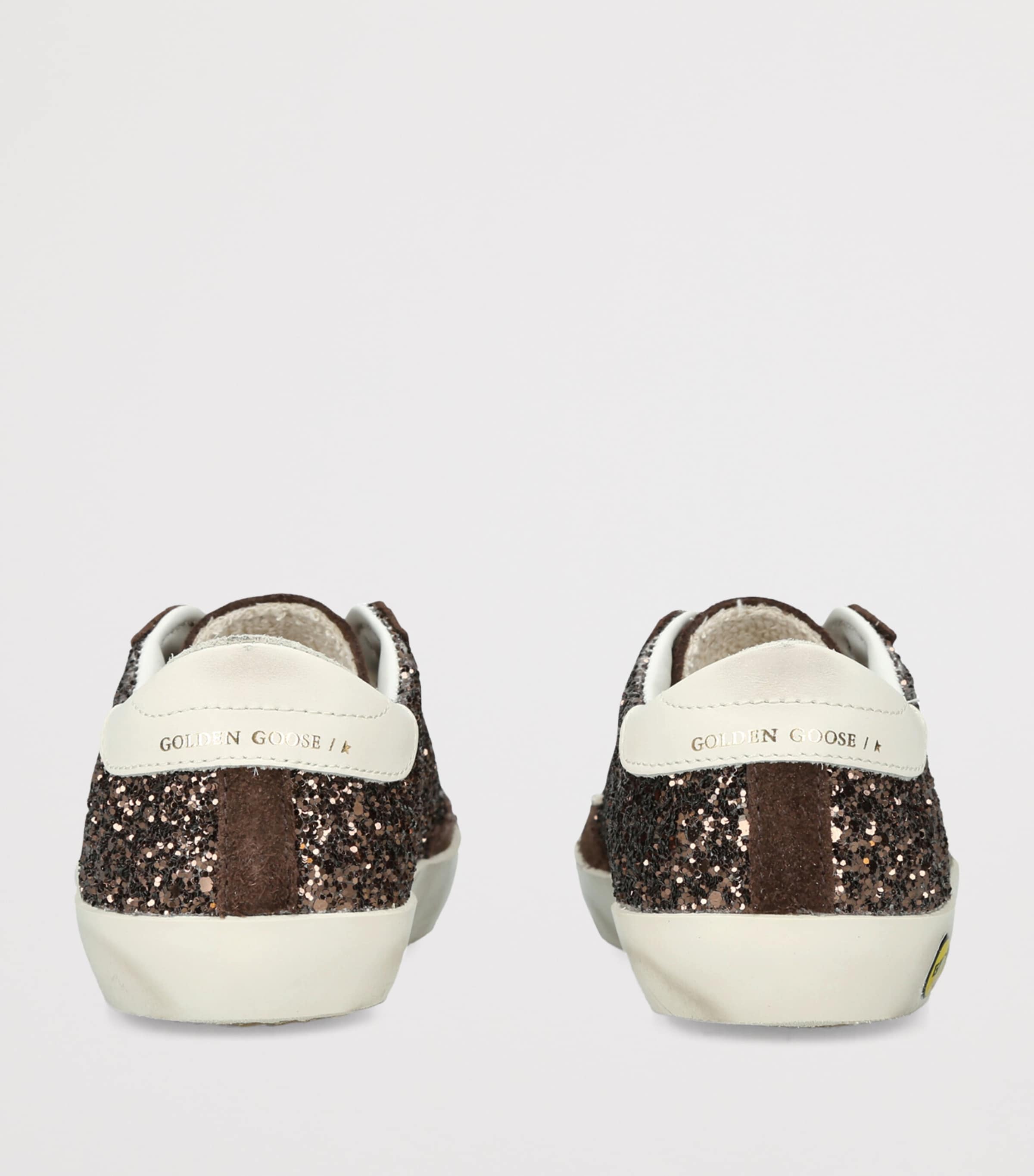 Golden Goose Glitter Super-Star Sneakers Dark Brown Image 4