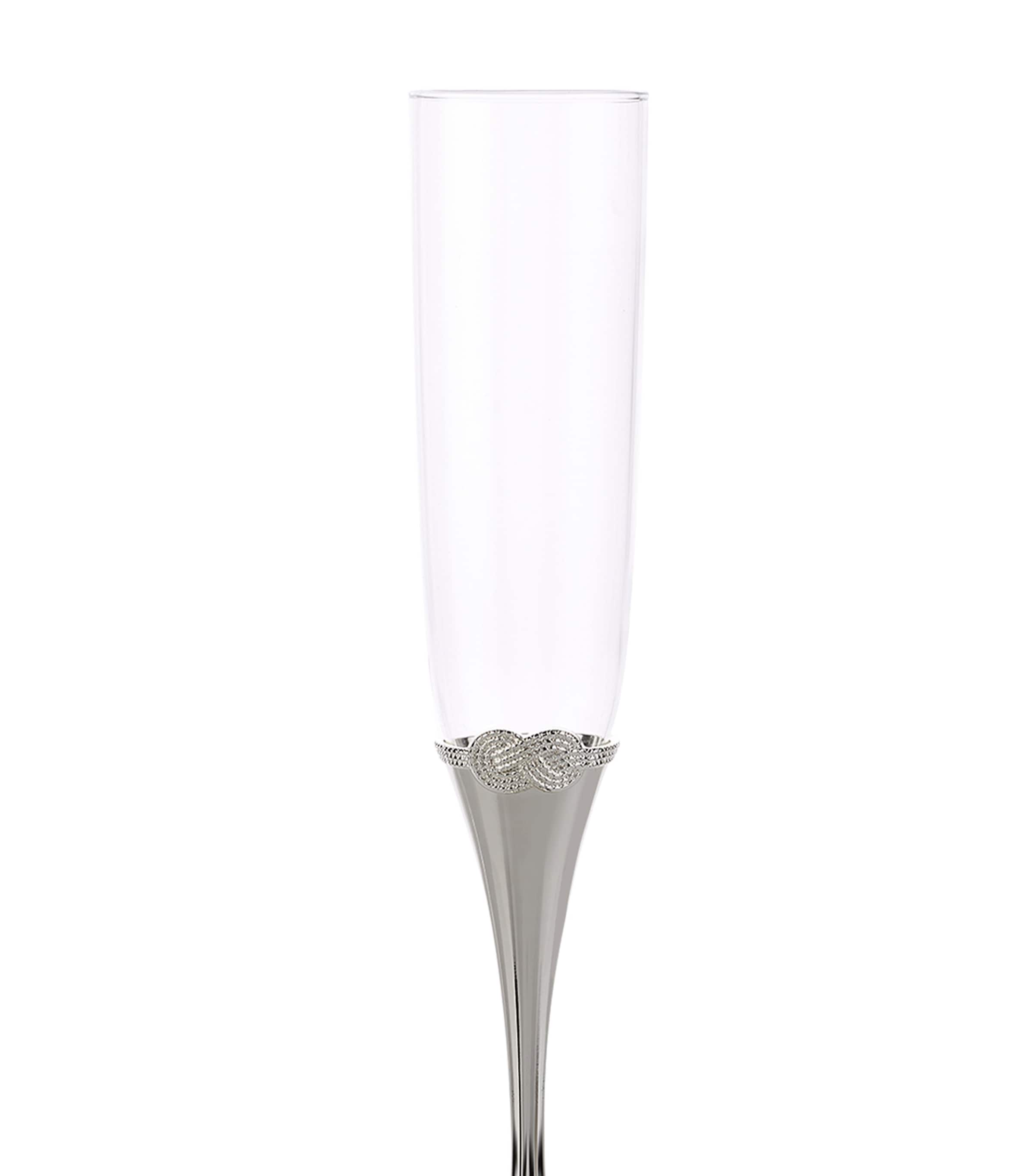 Set of 2 Infinity Champagne Flutes SILVER Image 3