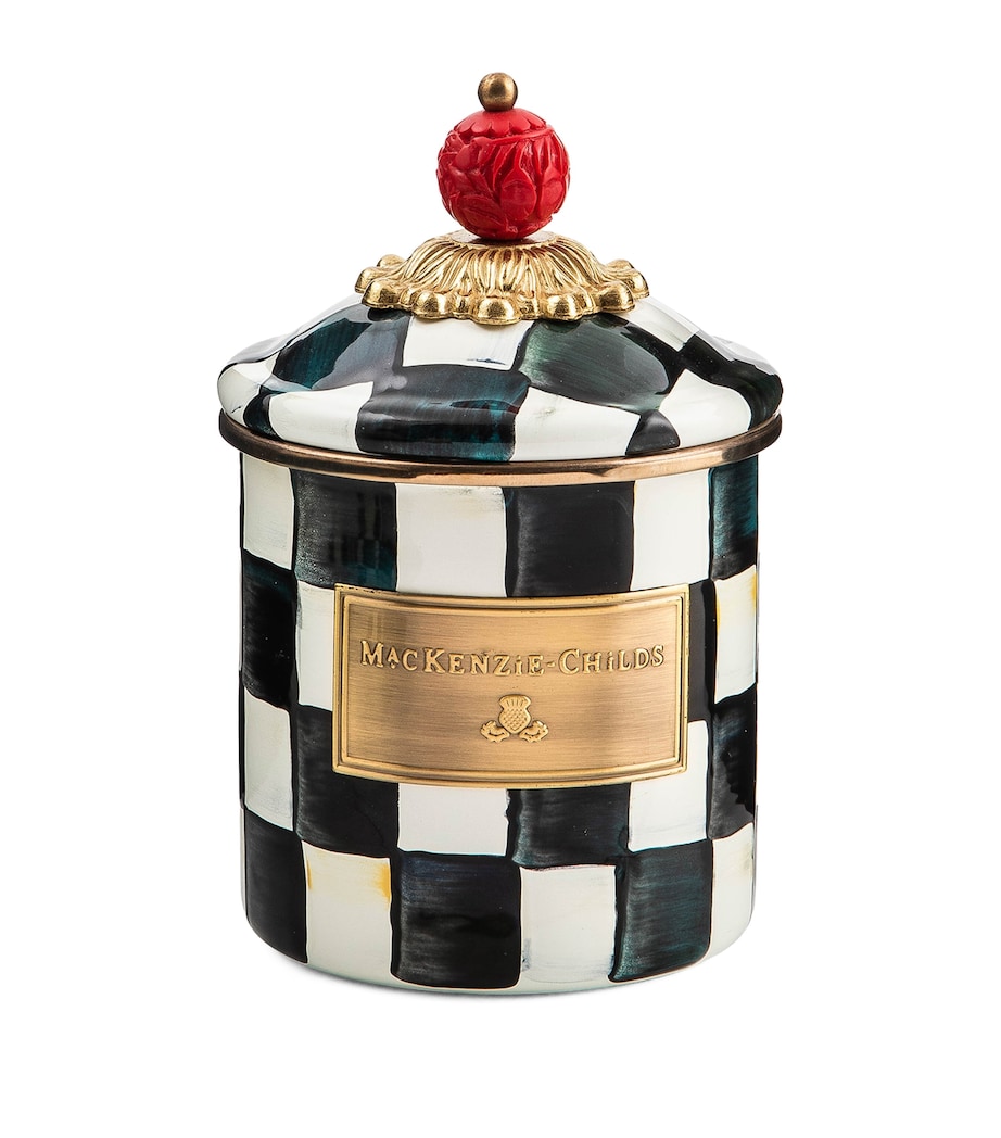 Small Courtly Check Canister (17cm) BLACK Image 1